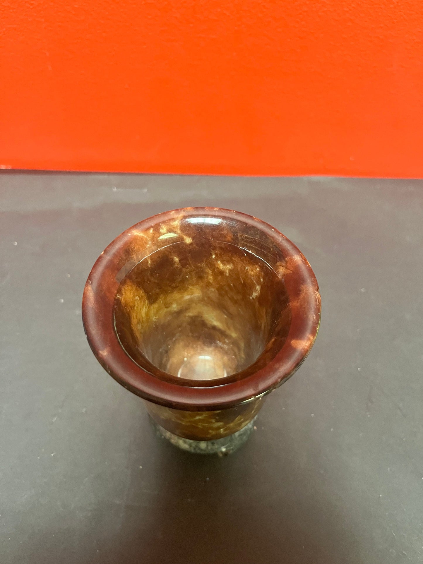 A Stunning antique Chinese stone cup on Stone base seems to be a ceremonial piece amazing condition fabulous colouring