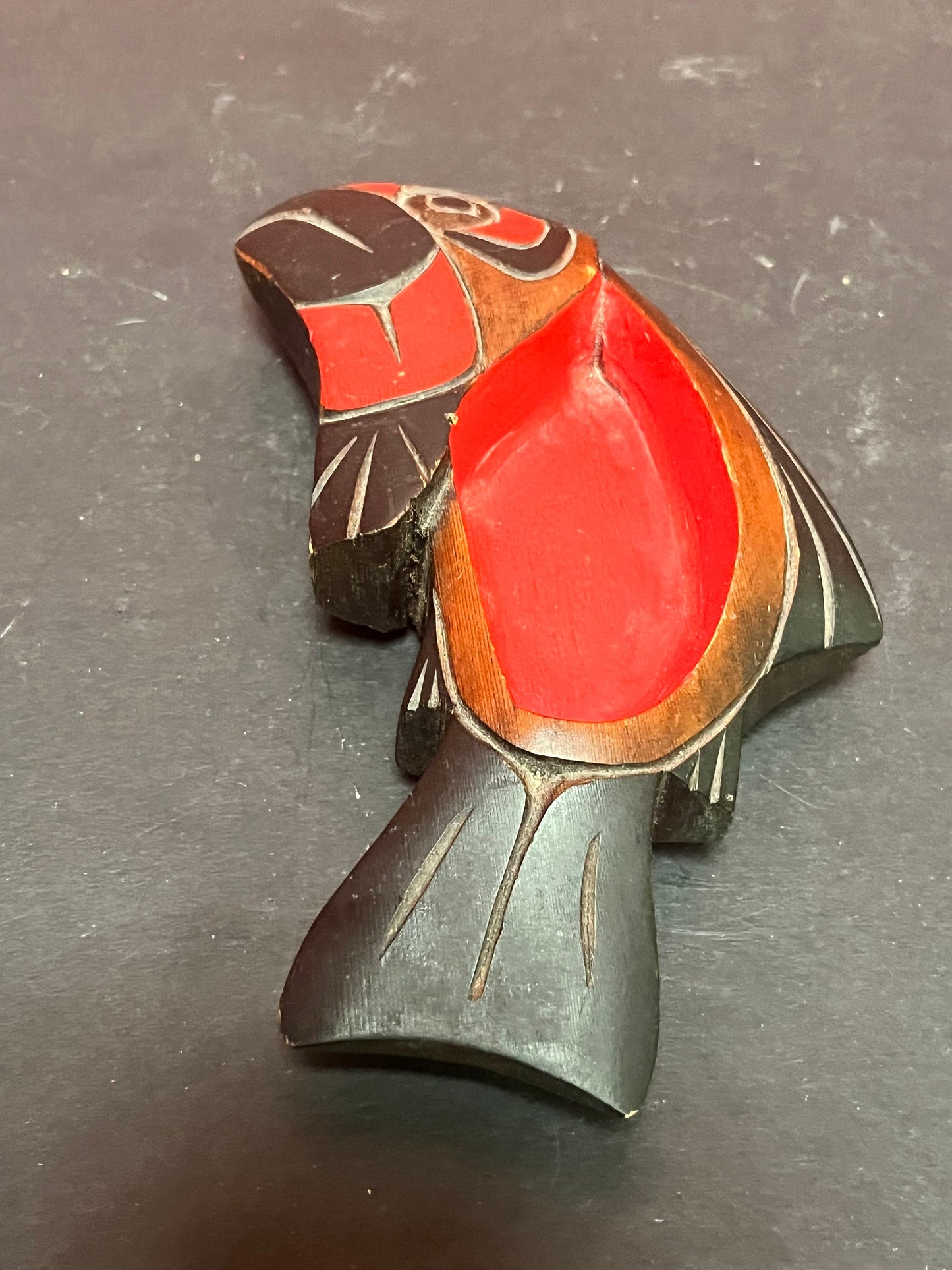 Magnificent 6 inch long signed indigenous first nations north west coast feast bowl Wonderful design and quality by Rick Wilson Wow