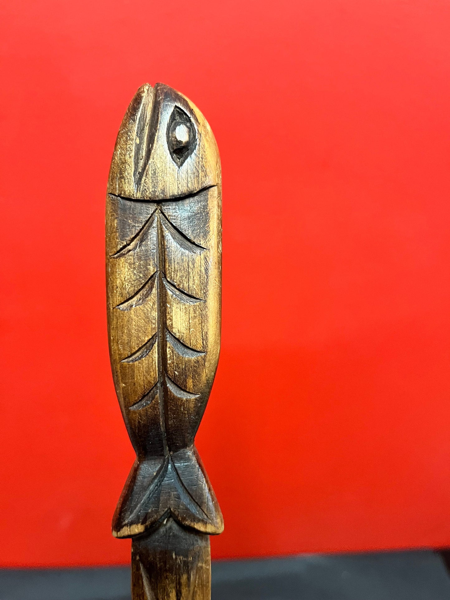 Lovely 10 inch long unsigned salmon letter opener  indigenous First Nations Pacific Northwest Coast