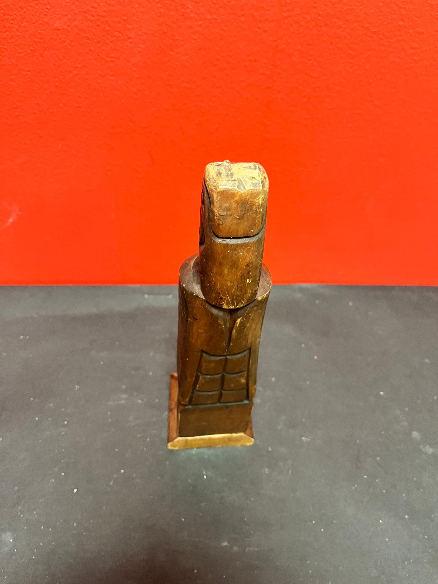 A  Stunning antique indigenous first nations Pacific Northwest coast Vancouver Island, Basil James eagle transformation totem pole  9 high