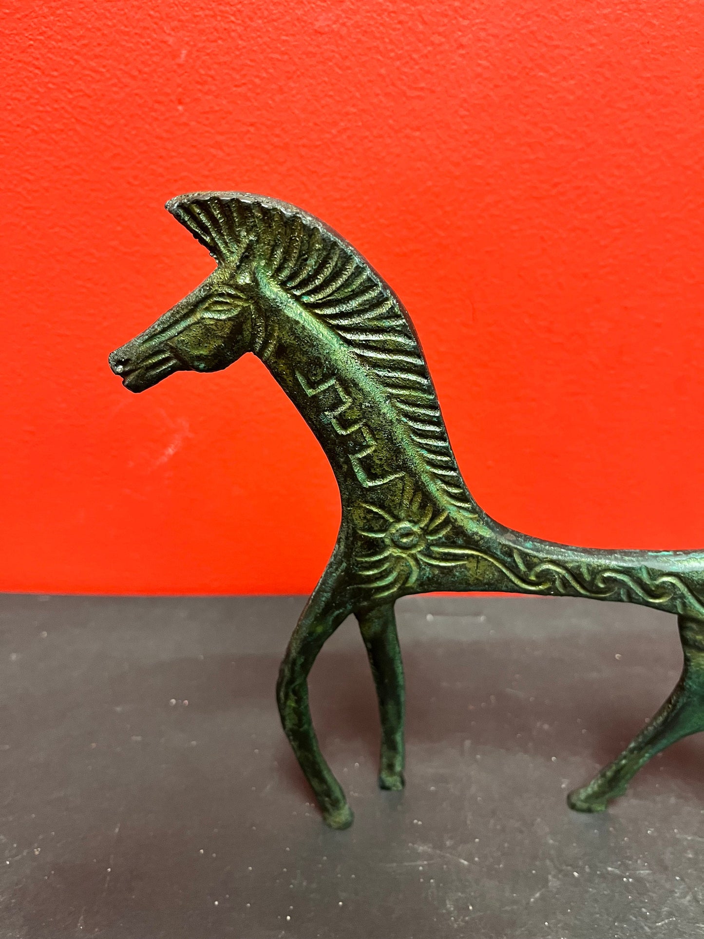 A  Lovely 9 inch high bronze MCM Horse - Mid century bronze beauty  Great gift