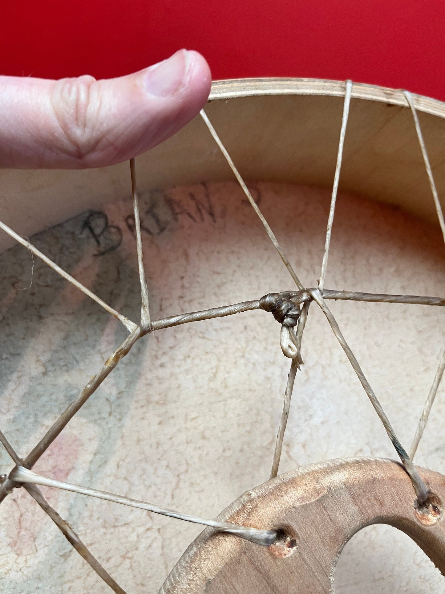 Fabulous indigenous first nations Pacific northwest coast signed 16“ x 3“ thick drum with amazing sound  ceremonial piece