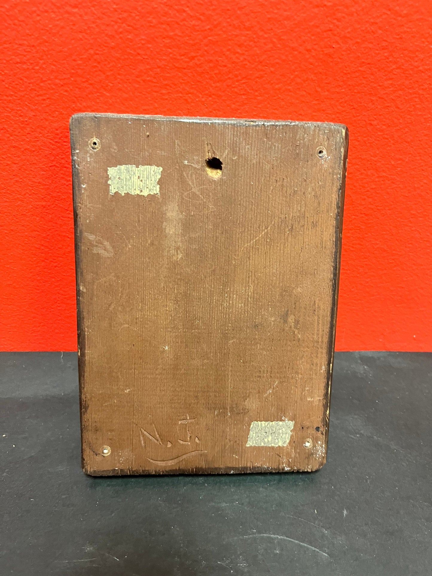 A  7 x 5 inch lovely indigenous first nations, Pacific Northwest coast Nelson Joseph signed killer whale plaque