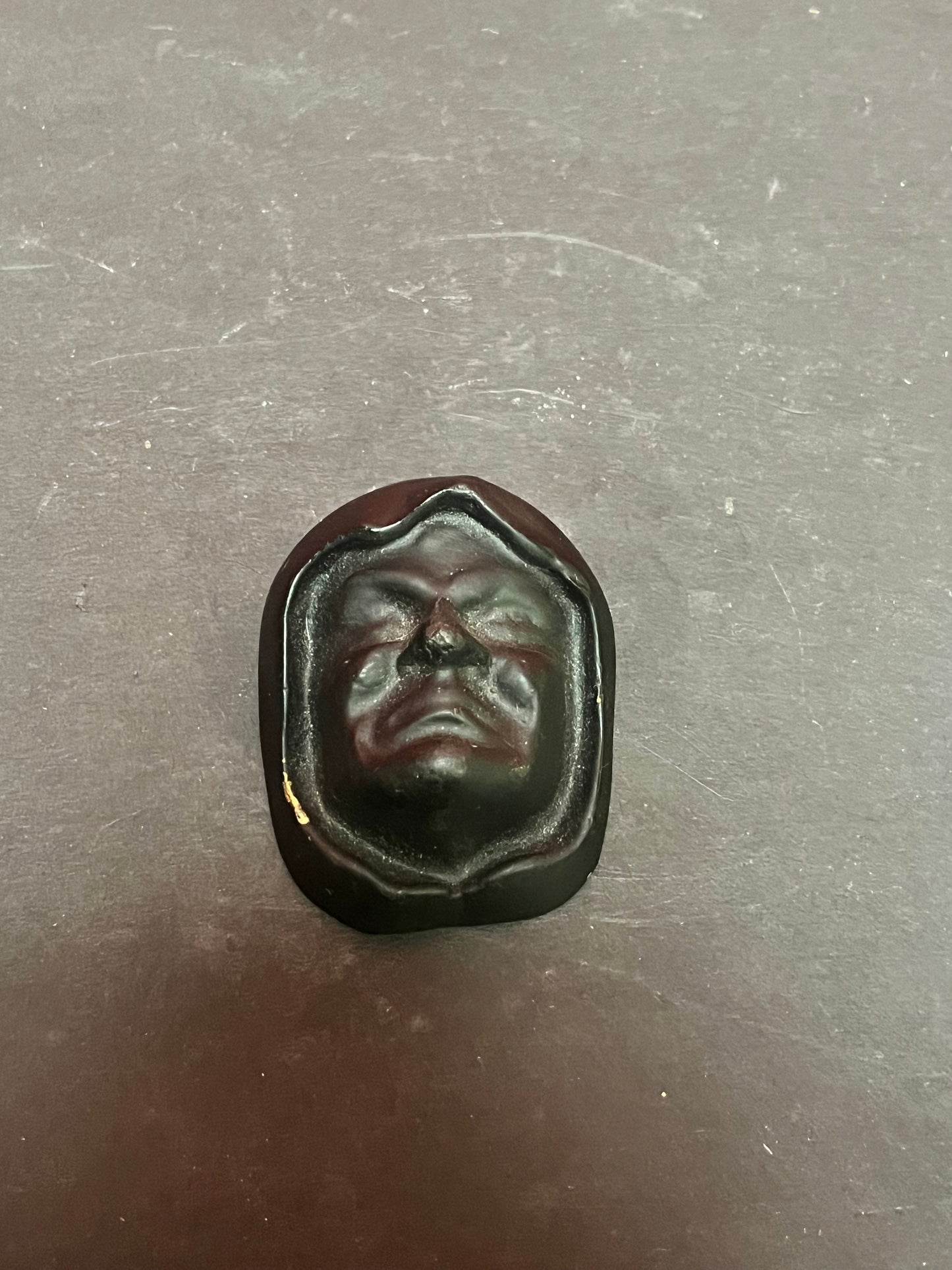 A  Lovely antique very heavy bronze Gothic paperweight   great patina  wow