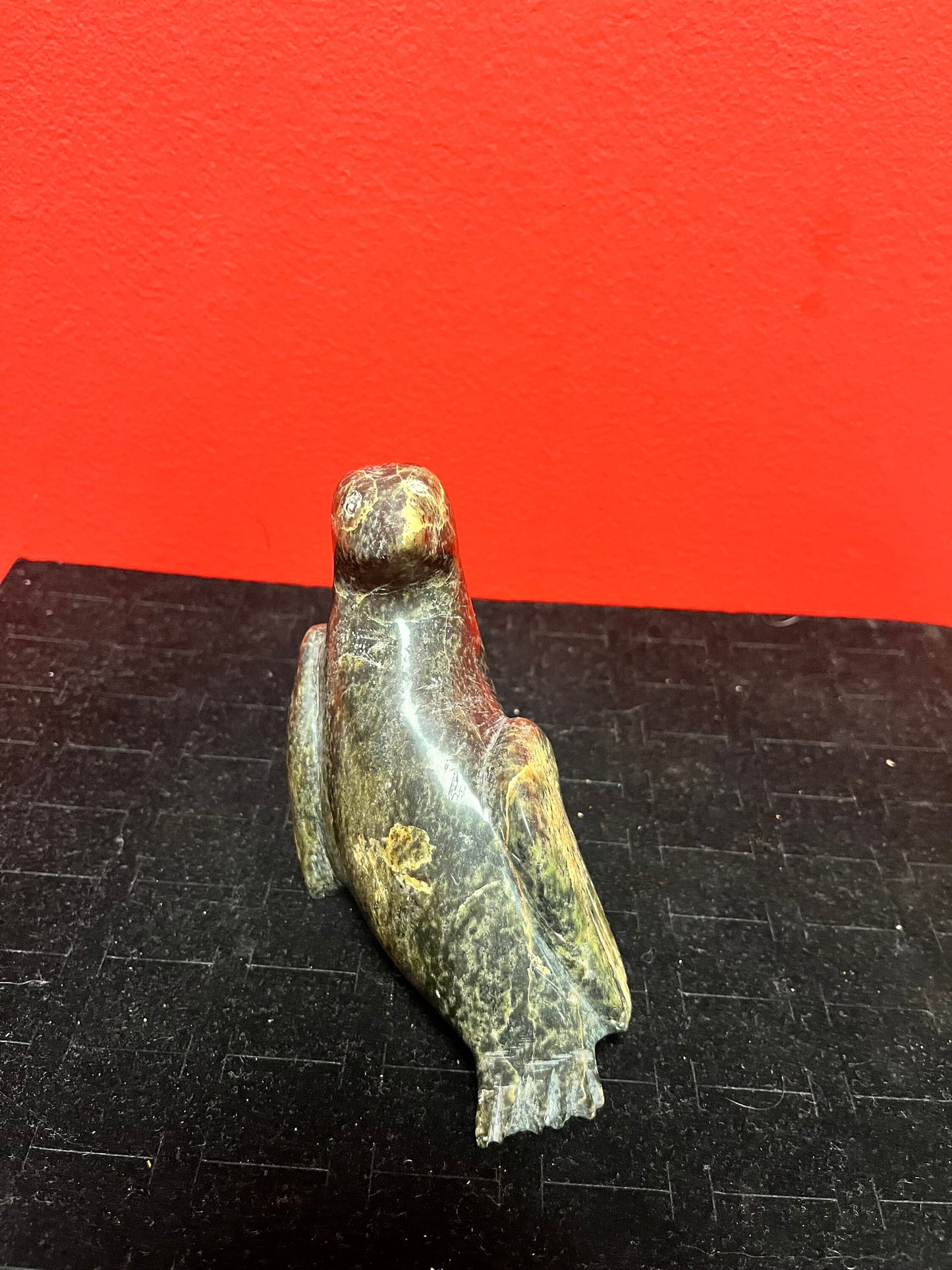 Lovely 5 inch Inuit indigenous, soapstone bird   tranquil beautiful peace