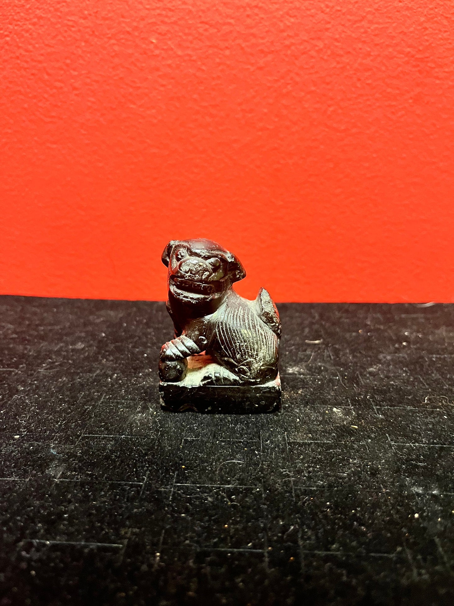 Lovely 2 inch tall stone foo dog