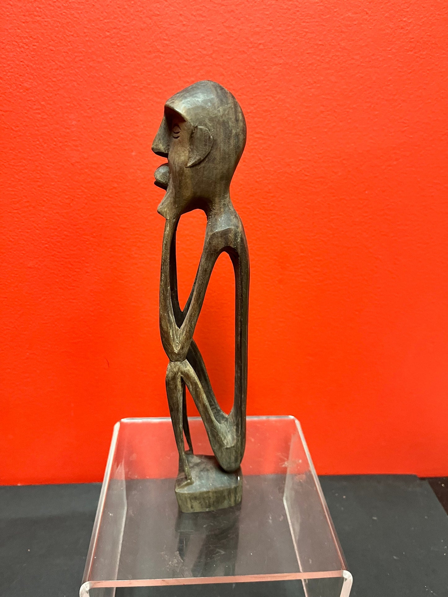 Lovely African 11 inch high stylized statue wooden older beauty perfect condition