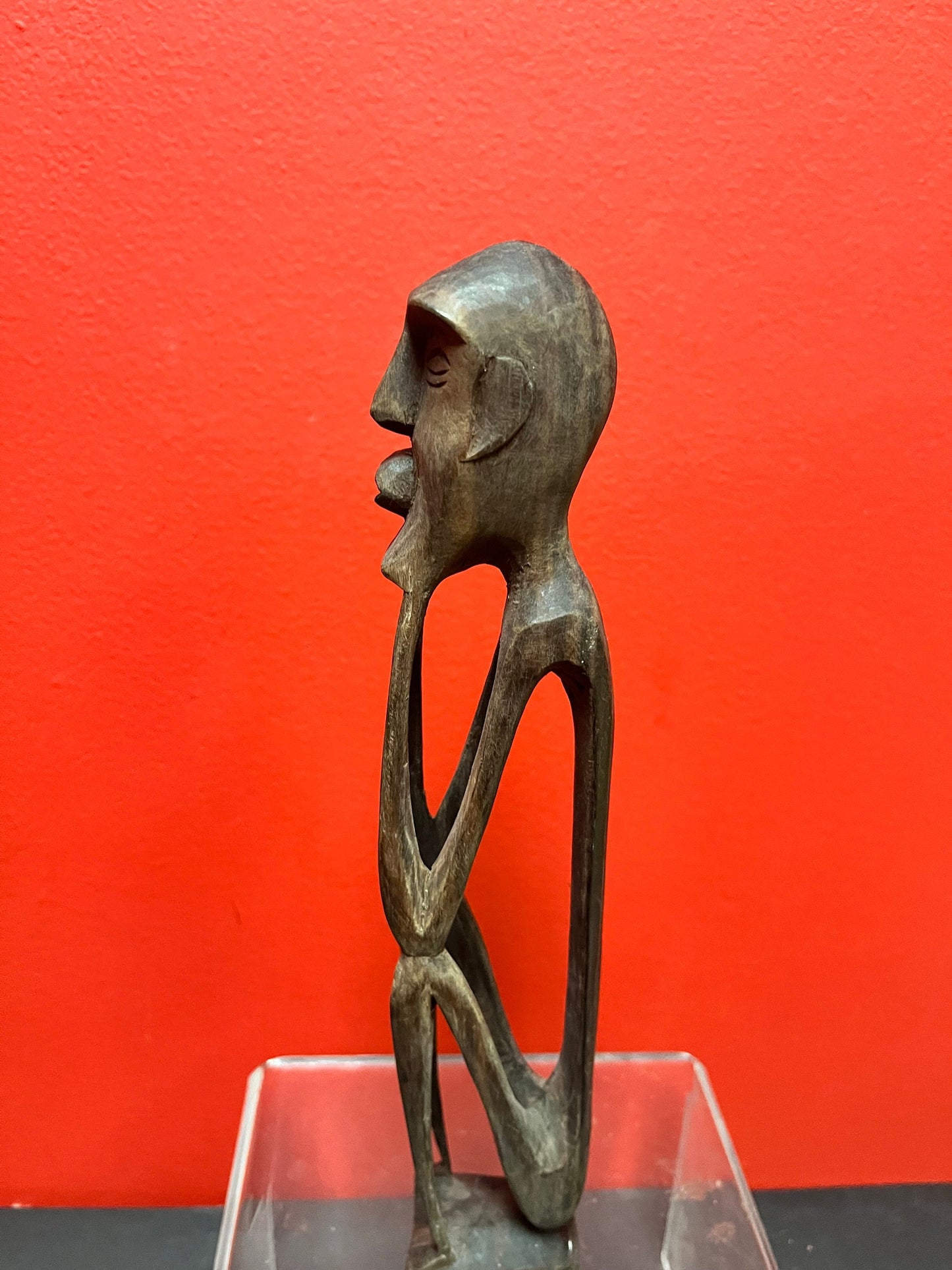 Lovely African 11 inch high stylized statue wooden older beauty perfect condition