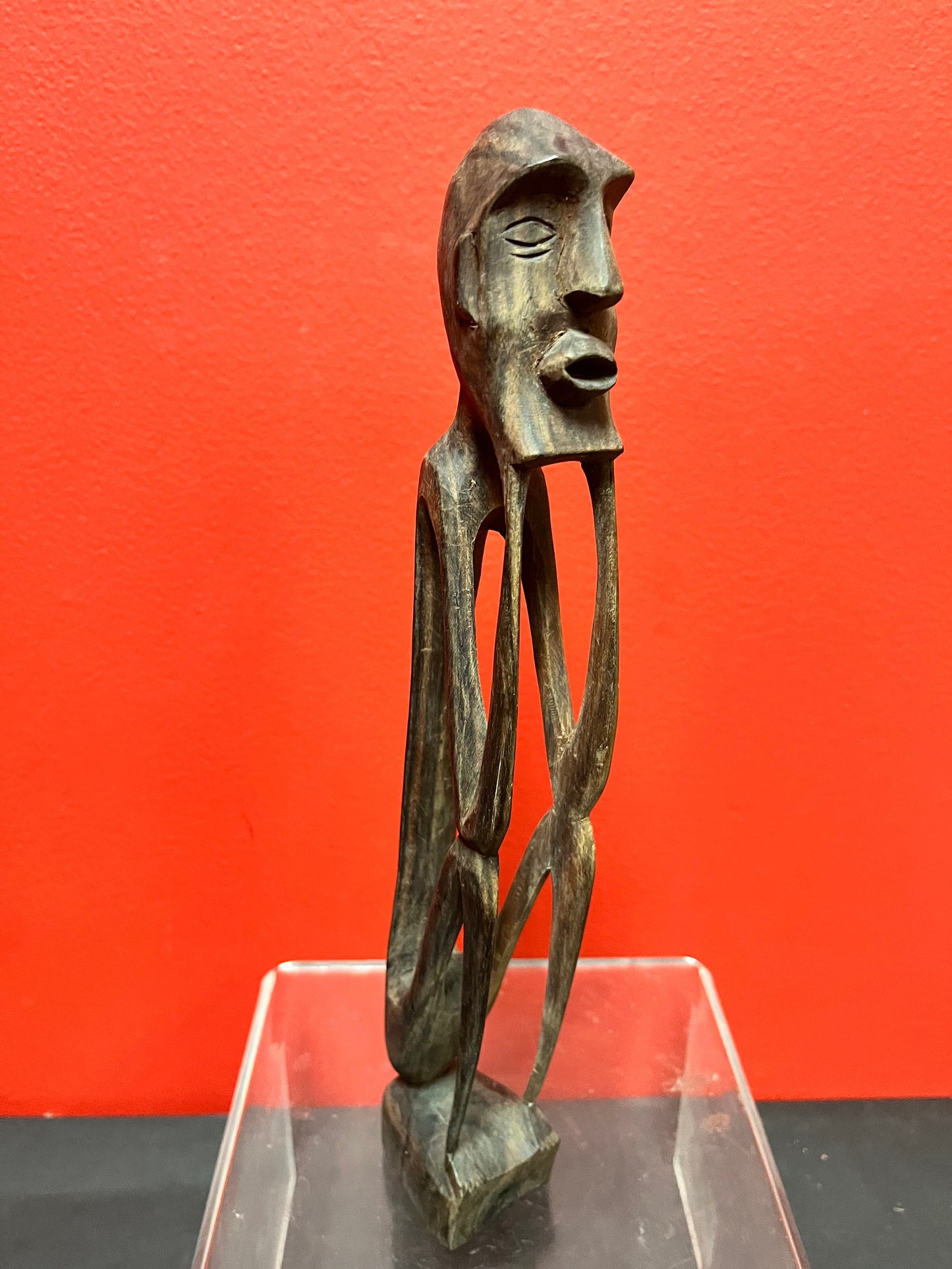 Lovely African 11 inch high stylized statue wooden older beauty perfect condition