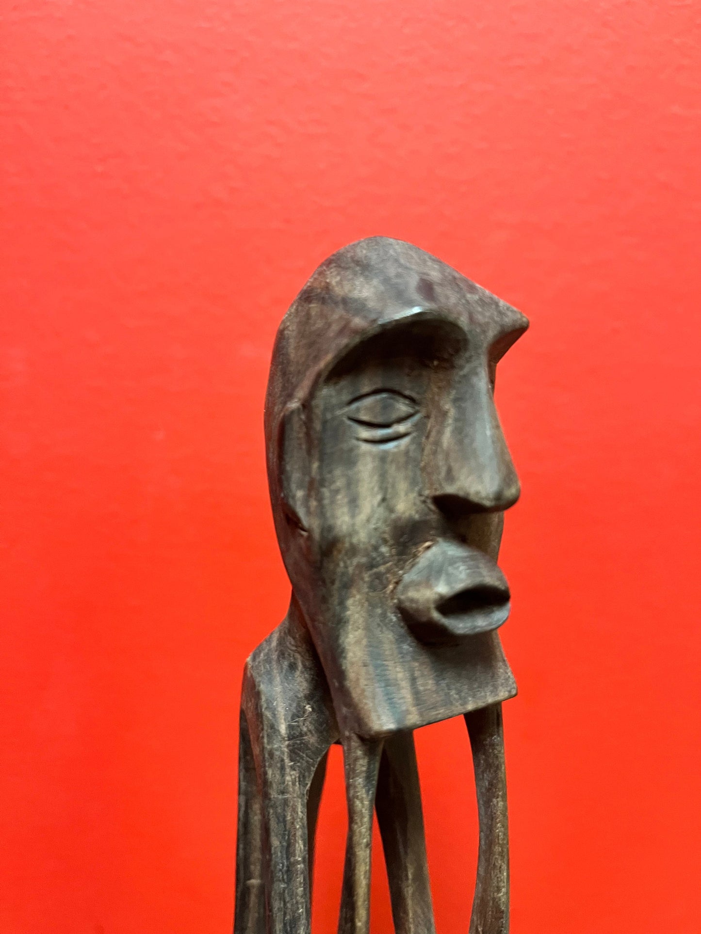 Lovely African 11 inch high stylized statue wooden older beauty perfect condition