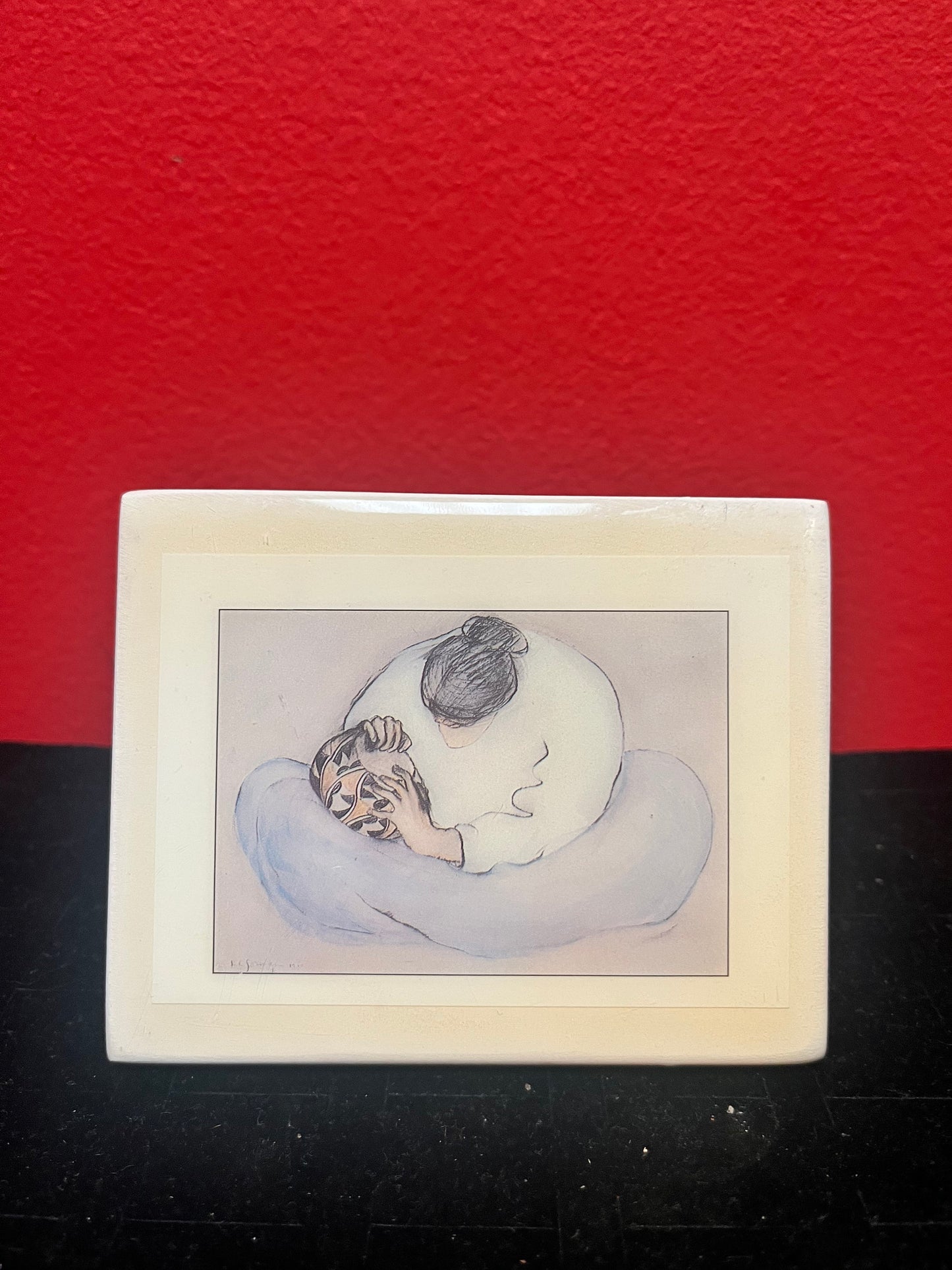 Superb 4.5 x 3.5 vintage, Navajo, pottery picture of a Navajo Potter  authentic cool piece