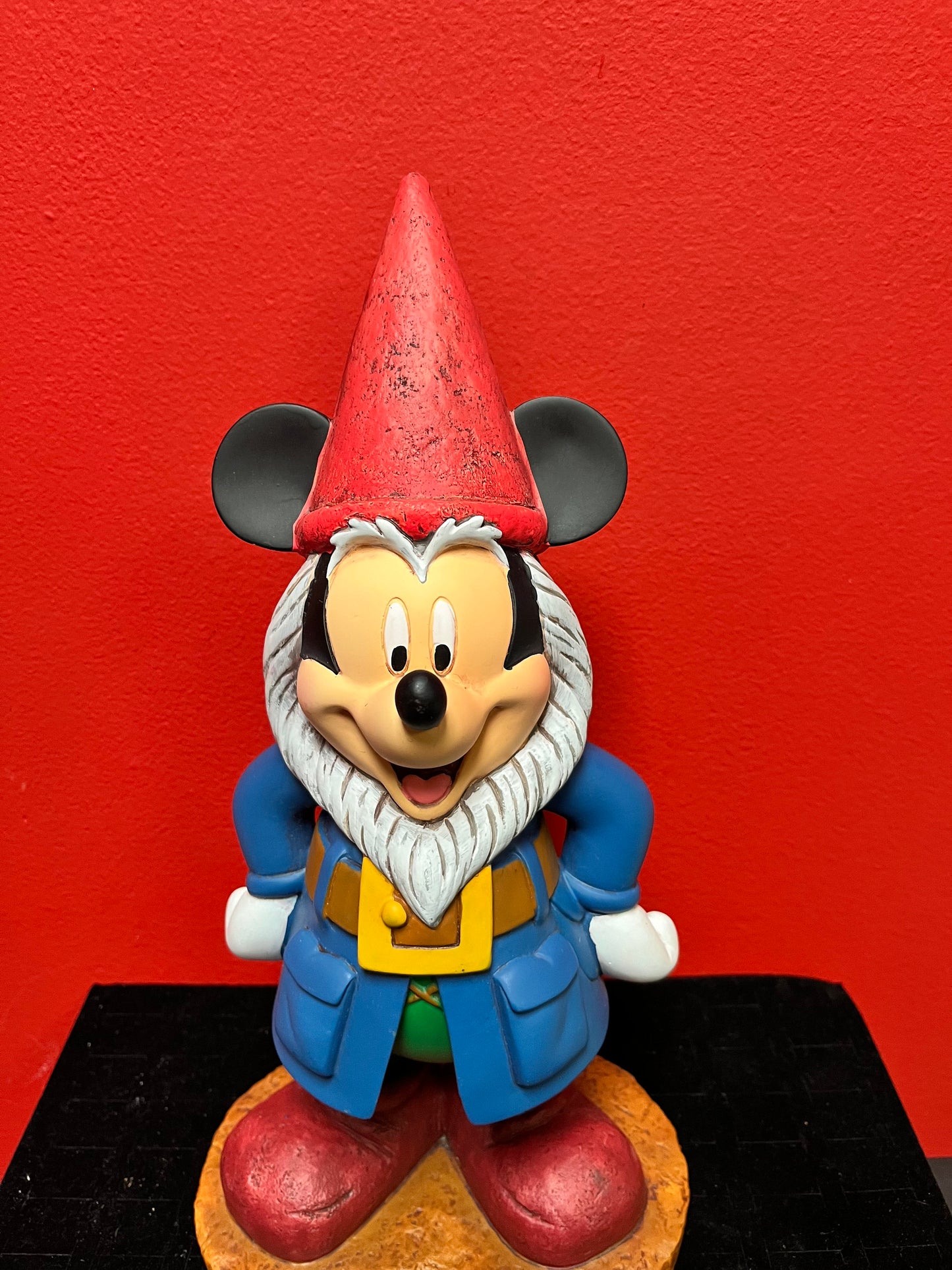 A Magical 14 x 6 authentic Disney Mickey Mouse gnome perfect condition Disney Mickey gnome -