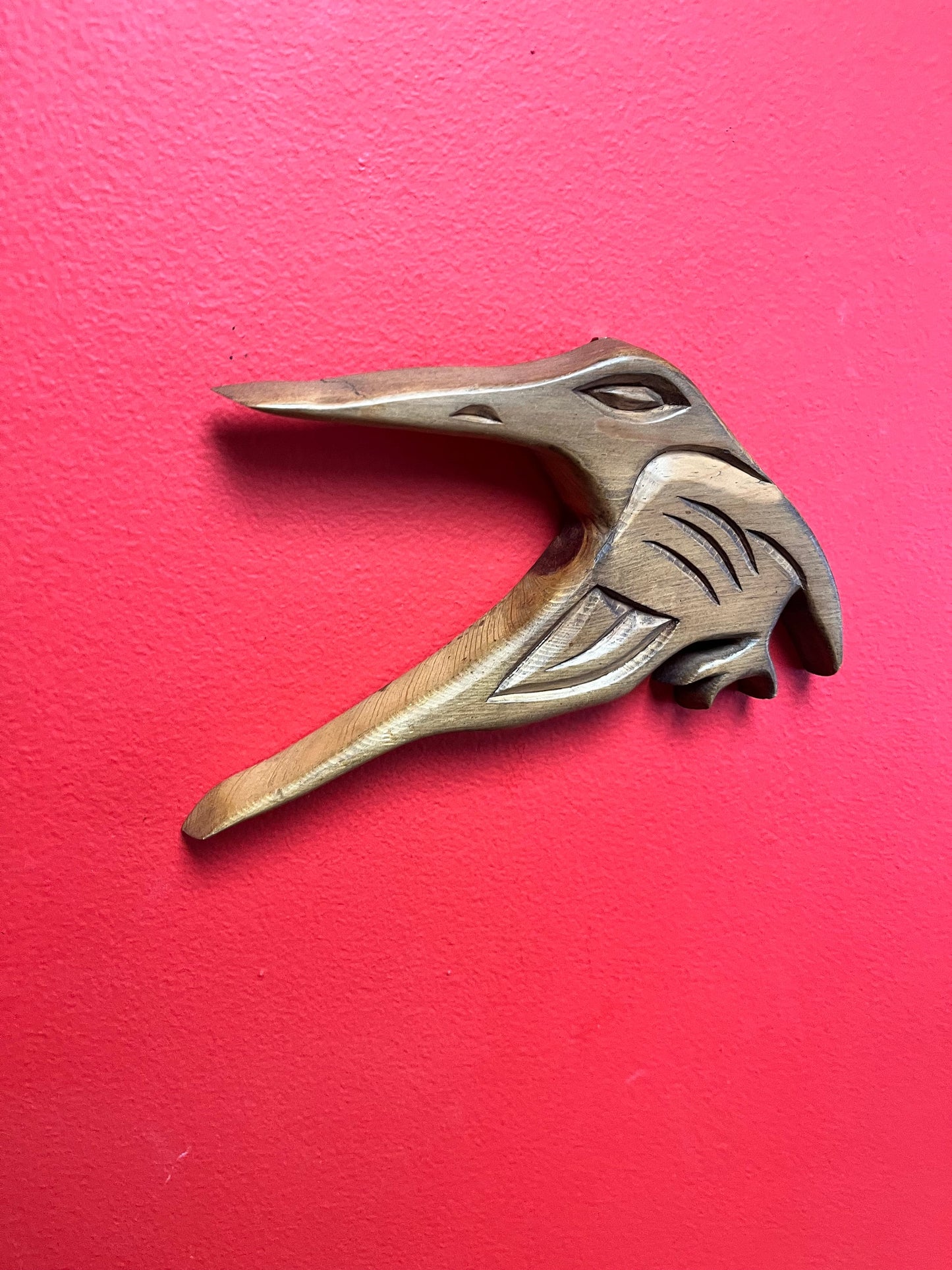 A Lovely detailed 8 inch long indigenous First Nations pacific north west coast signed hummingbird plaque