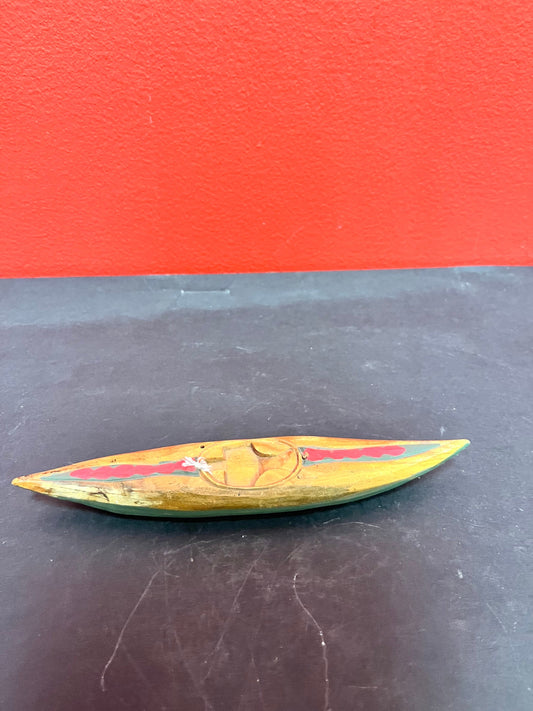7 inch wooden primitive kayak  Canadian beauty