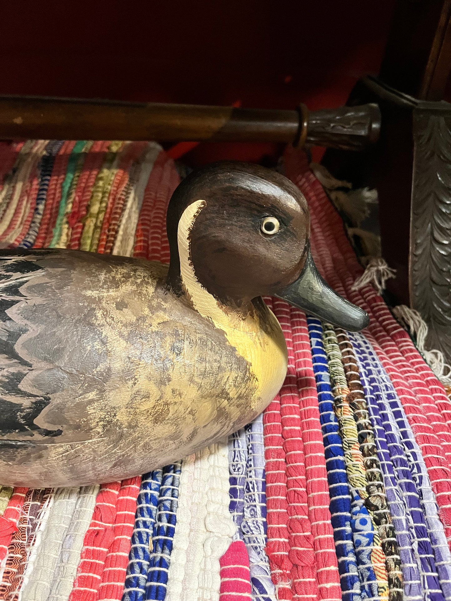 Stunning 17 x 5 x 7“ high signed Canadian hand carved pintail duck great detail and condition fabulous decor or gift