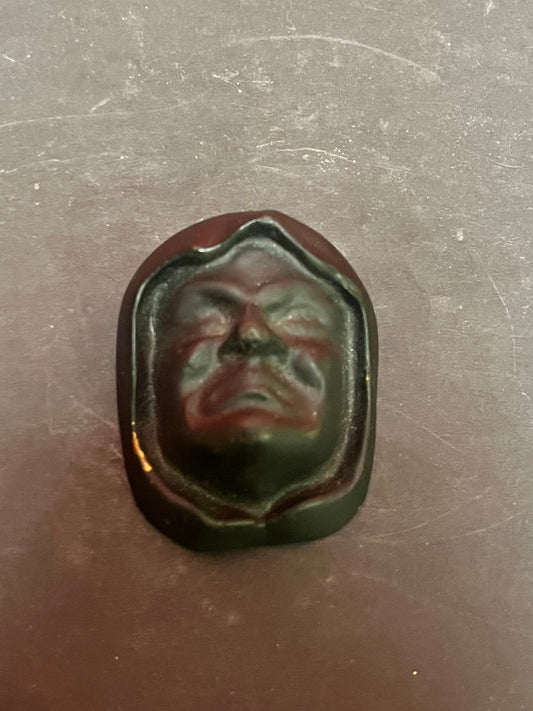 A  Lovely antique very heavy bronze Gothic paperweight   great patina  wow