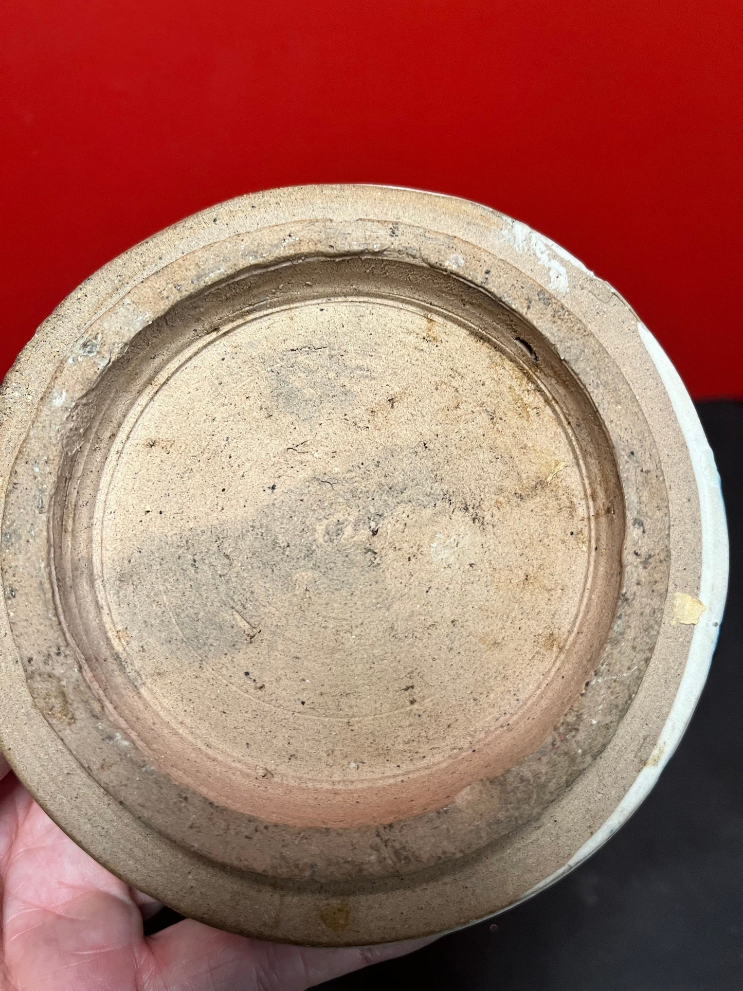 Beautiful Antique Asian pottery bowl  5 x 2 1/2 tall with lovely foot