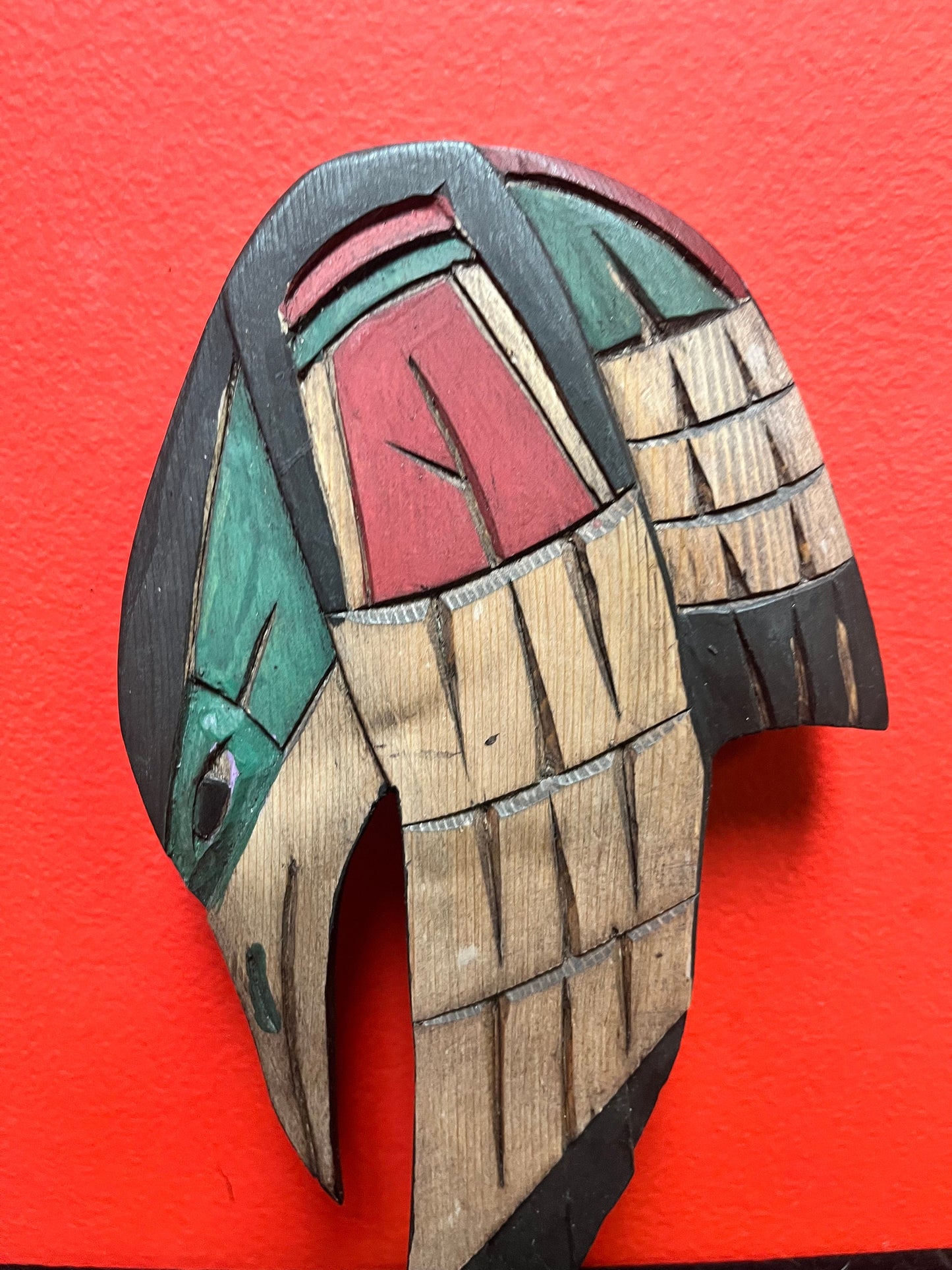 Lovely 10 x 5“ indigenous first nations northwest coast, Raven by Dora and Frank Frenchie  needs a hanger