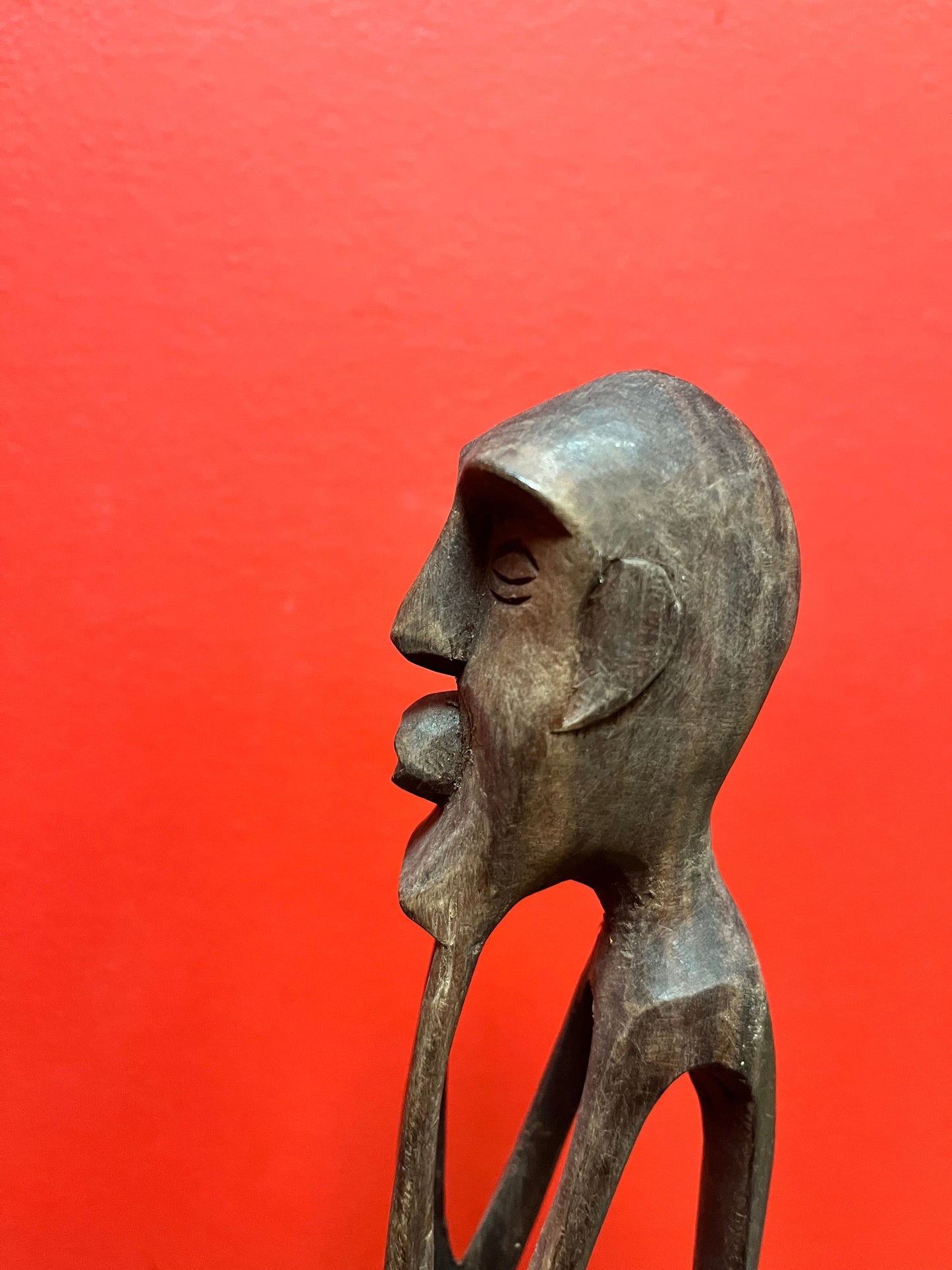 Lovely African 11 inch high stylized statue wooden older beauty perfect condition