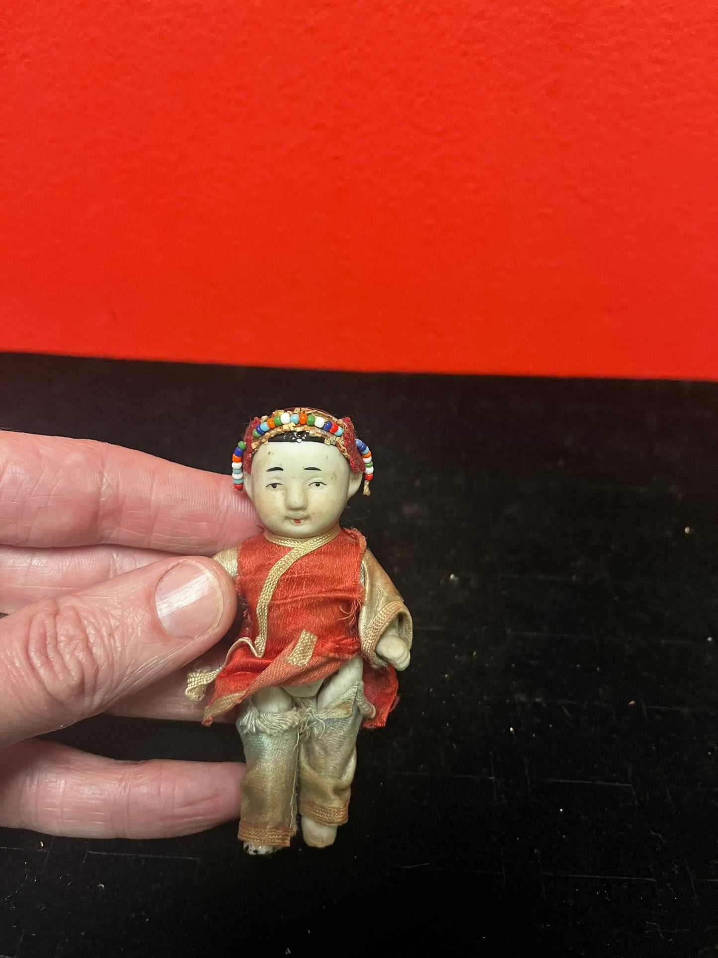 Lovely antique Chinese bisque doll with original clothing very good condition for age wow