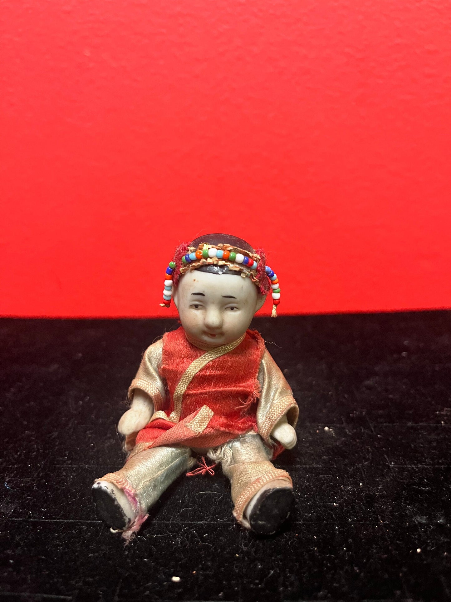 Lovely antique Chinese bisque doll with original clothing very good condition for age wow