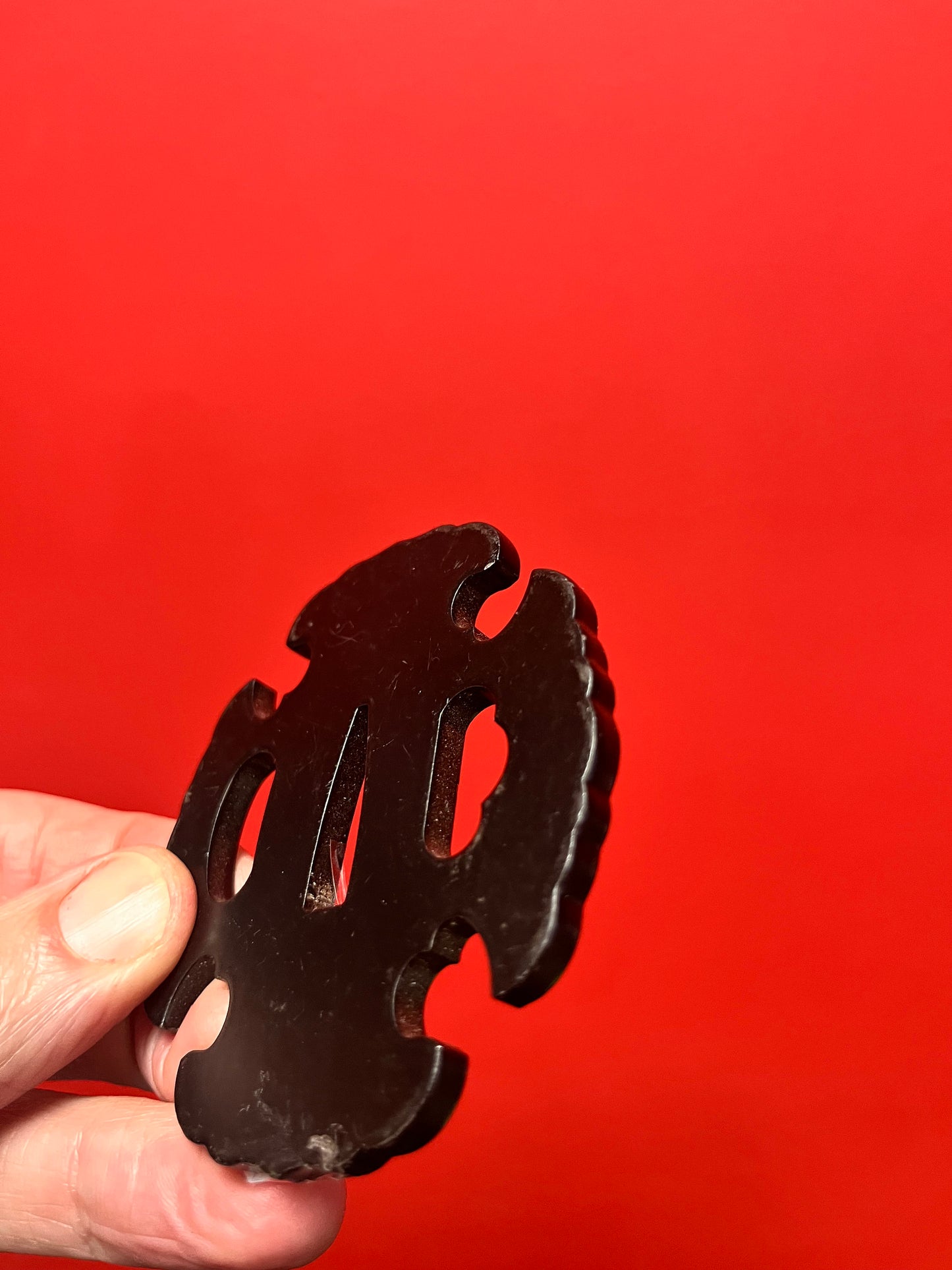 Cool 3 inch Japanese samurai Steel tsuba great condition and simple beautiful for major collection