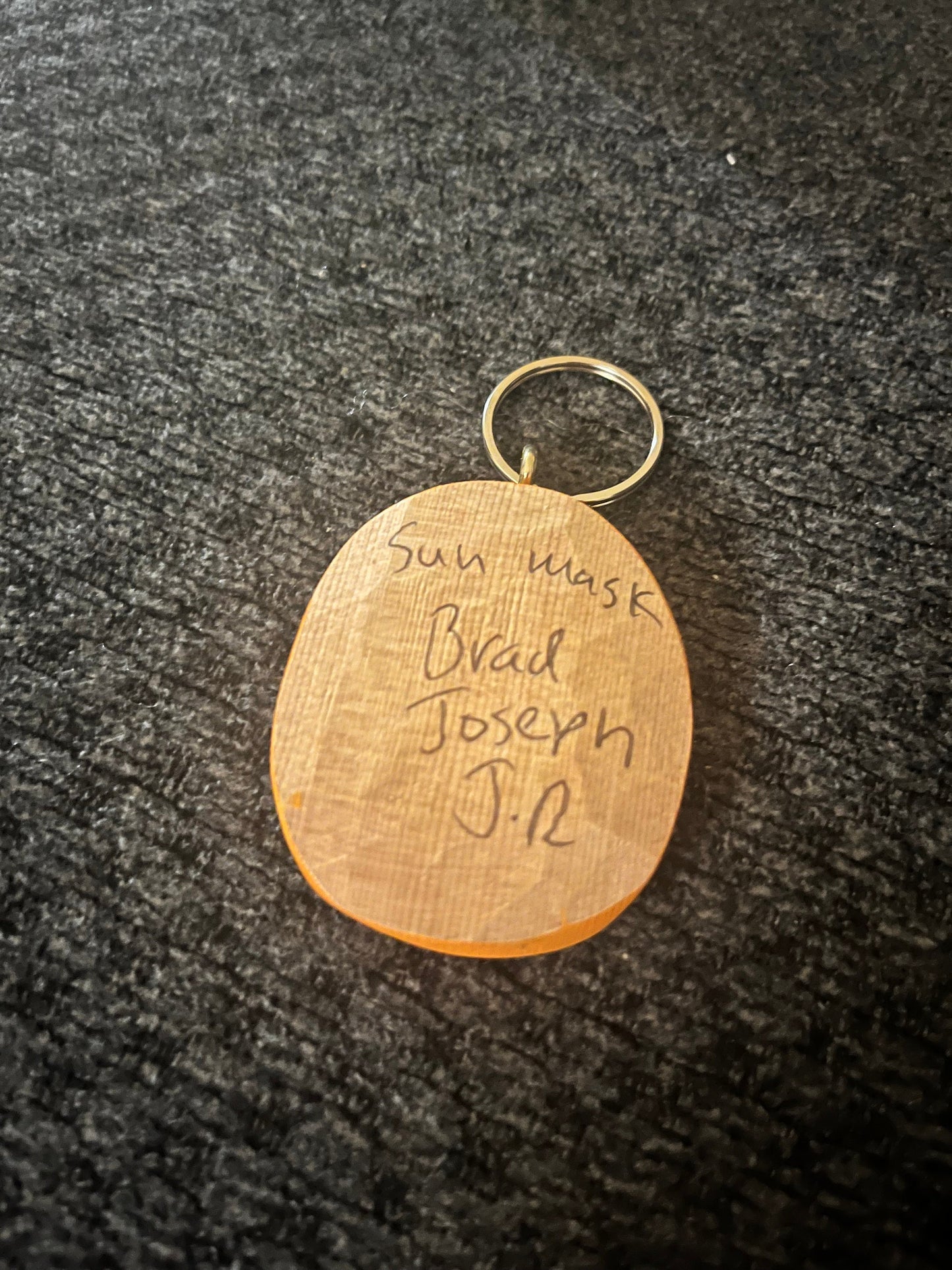 4 inch Indigenous First Nations pacific northwest coast sun mask keychain carved and painted by Brad Joseph jr great gift good value