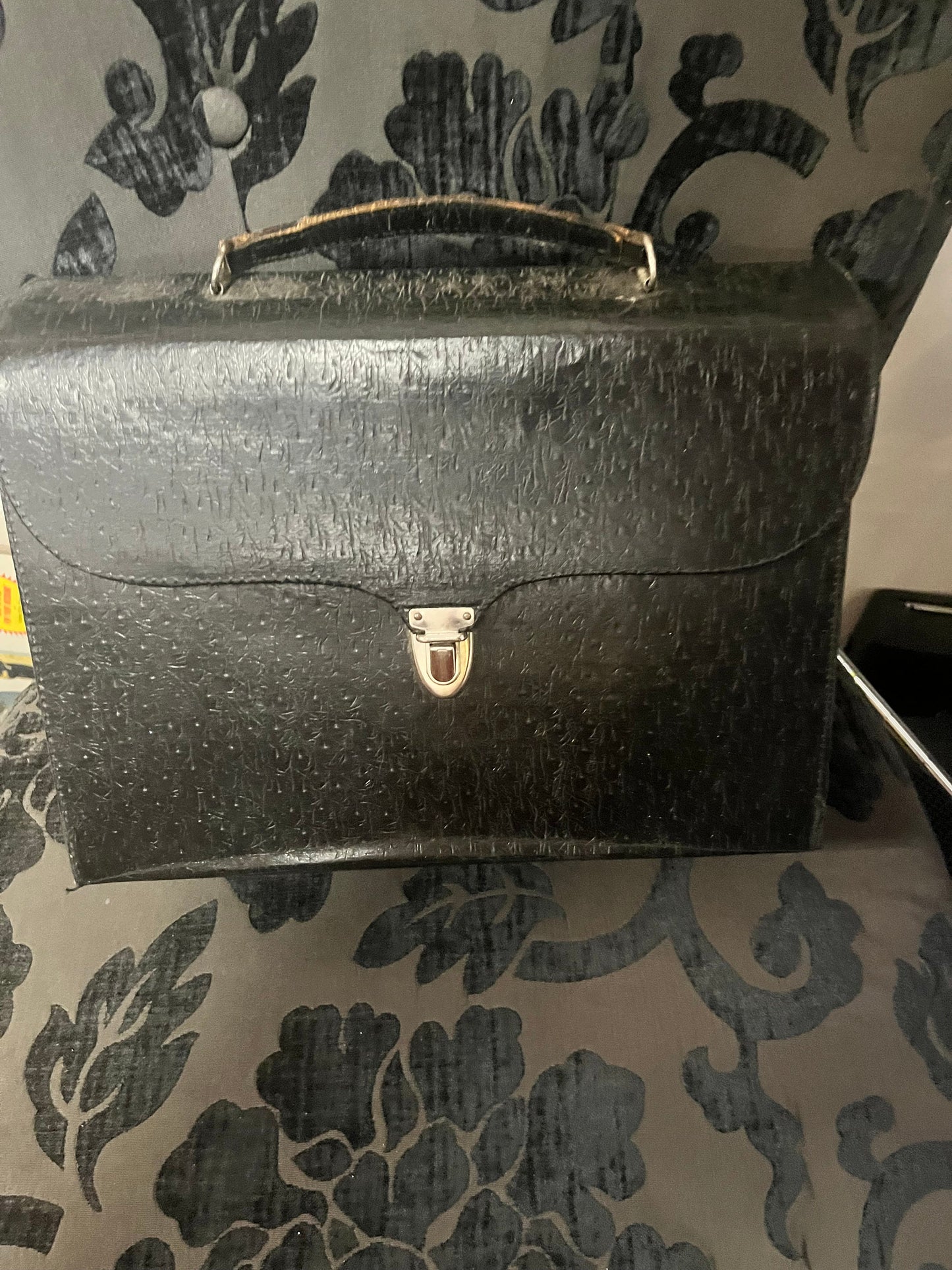 12 x 10 inch English leather small satchel bag  unique and cool