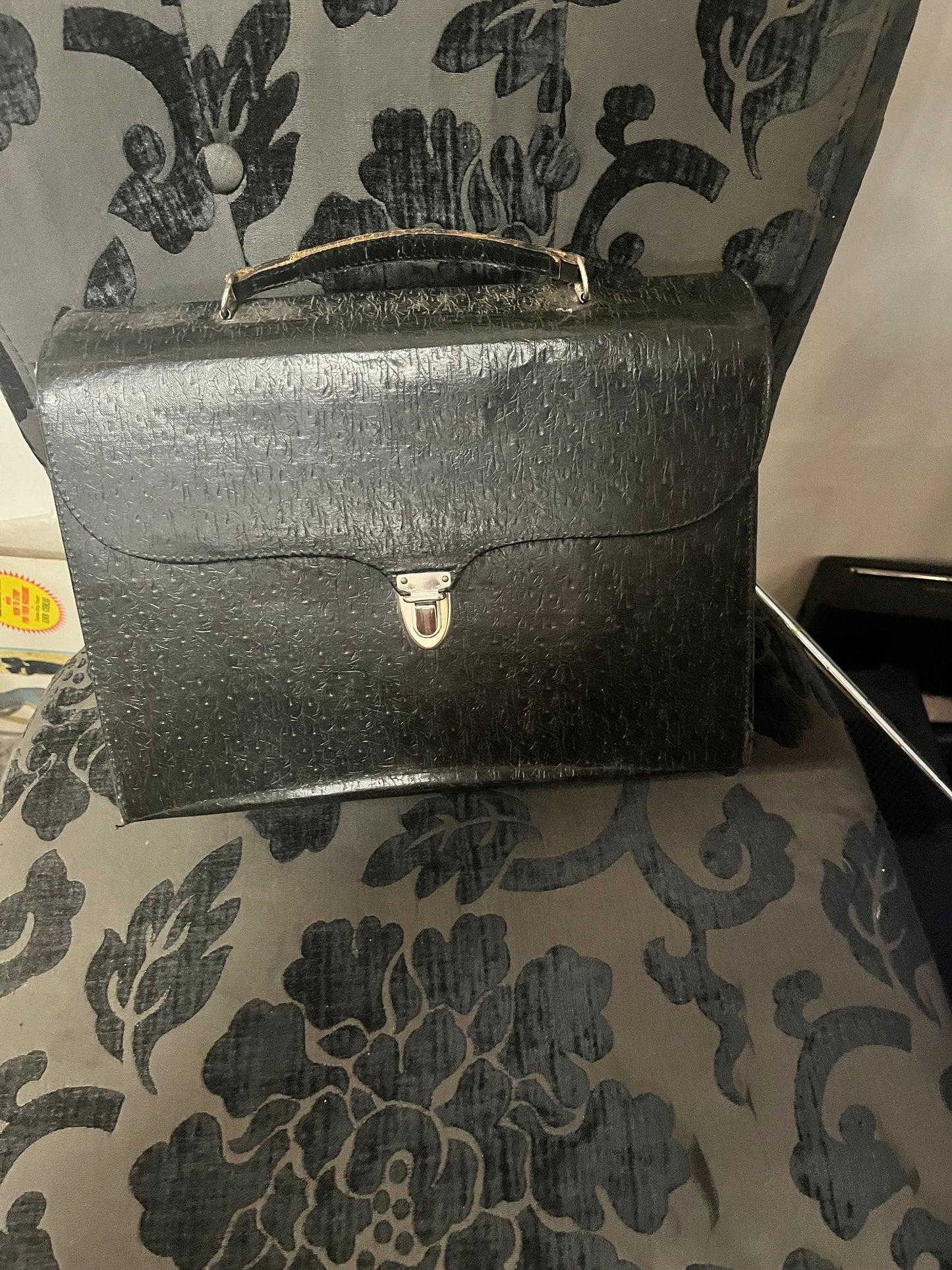 12 x 10 inch English leather small satchel bag  unique and cool