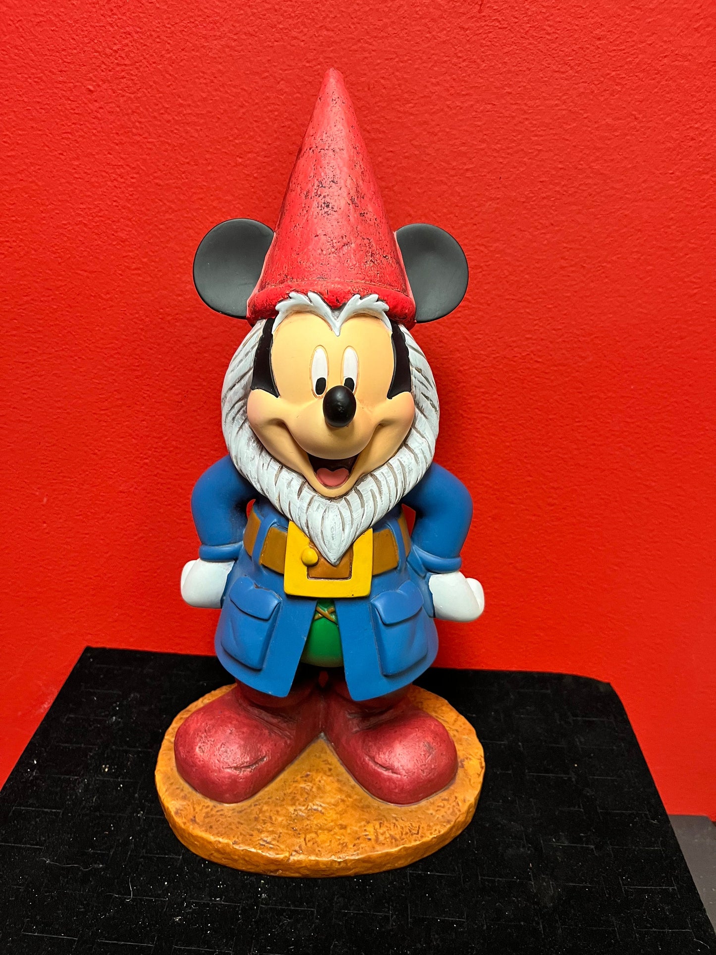 A Magical 14 x 6 authentic Disney Mickey Mouse gnome perfect condition Disney Mickey gnome -