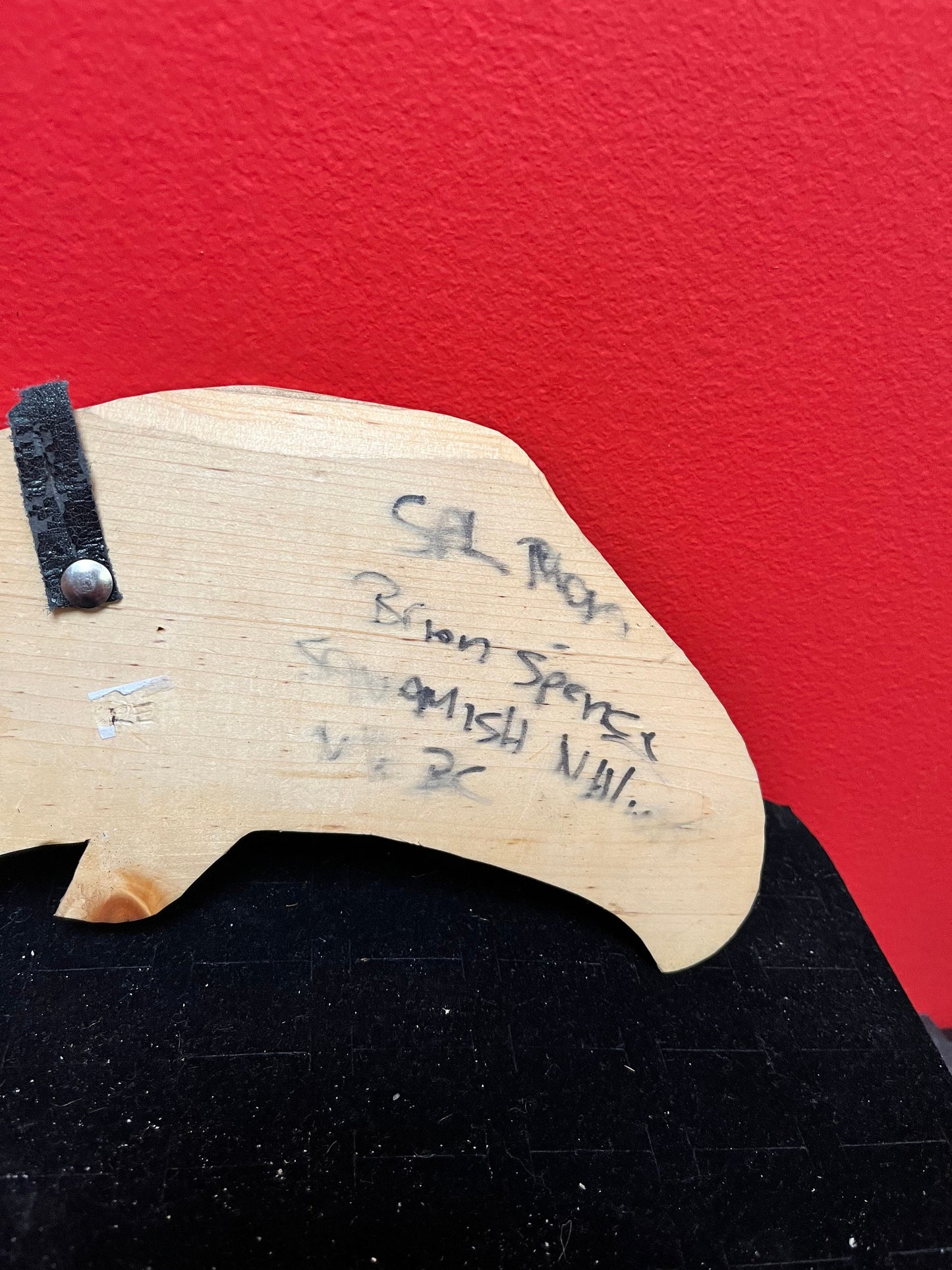 12 inch signed indigenous first nations northwest coast painted salmon lovely colour and detail ready to hang