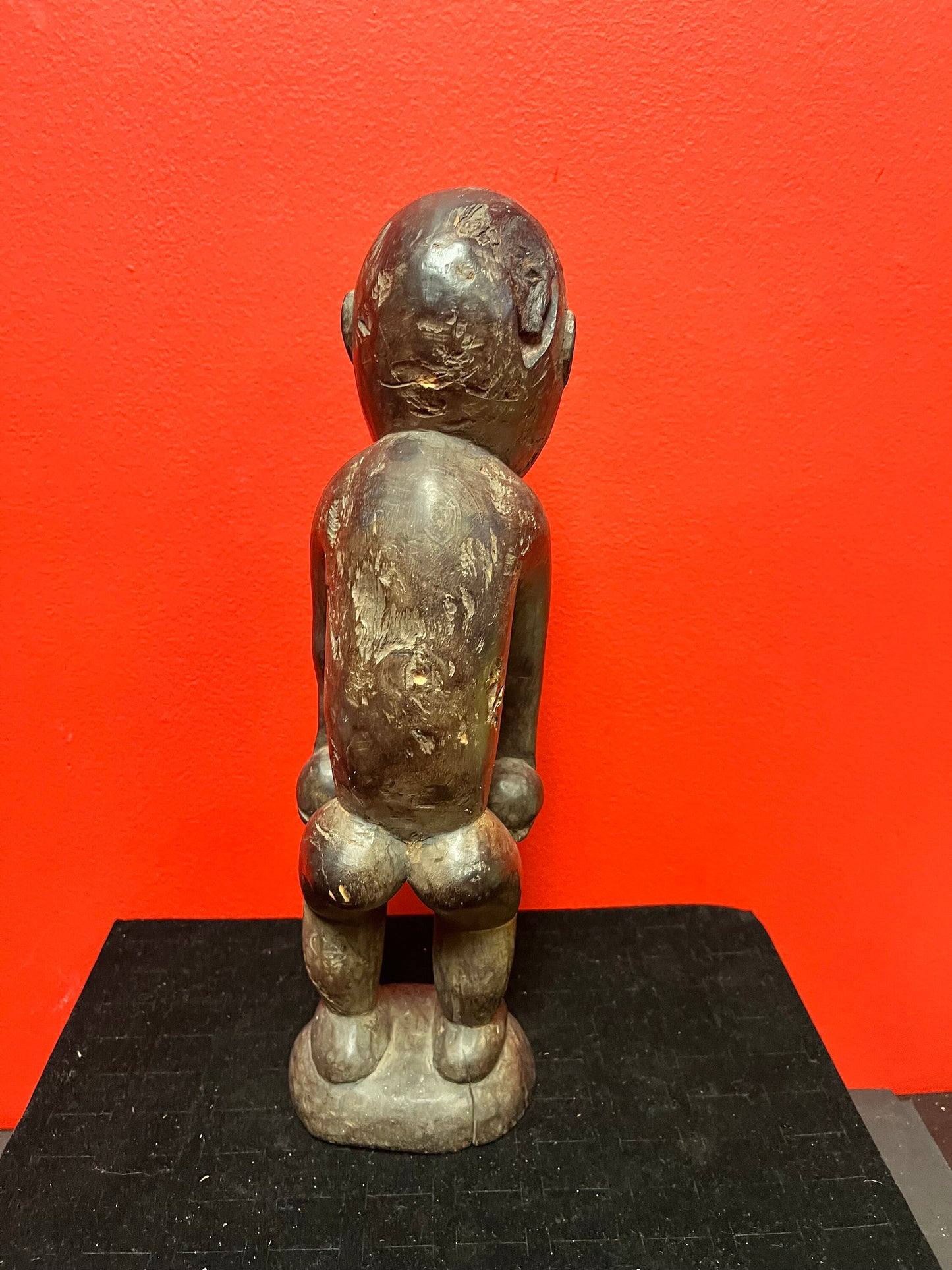 A Stunning Unusual African statue of a monkey man - antique with wonderful patina in great condition - 14 inches tall