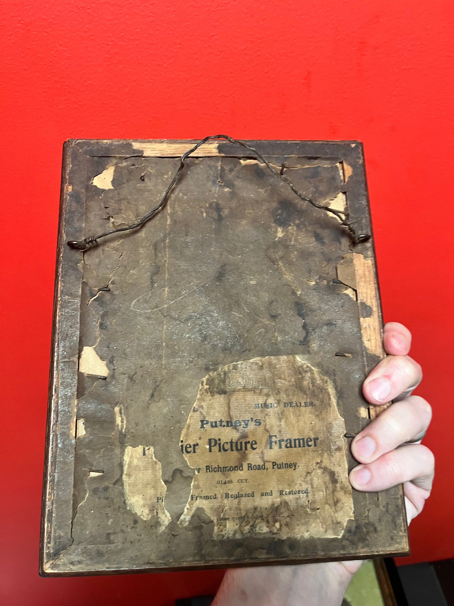 10 x 8 English oak frame with instant relatives wedding photo by Putney   good value