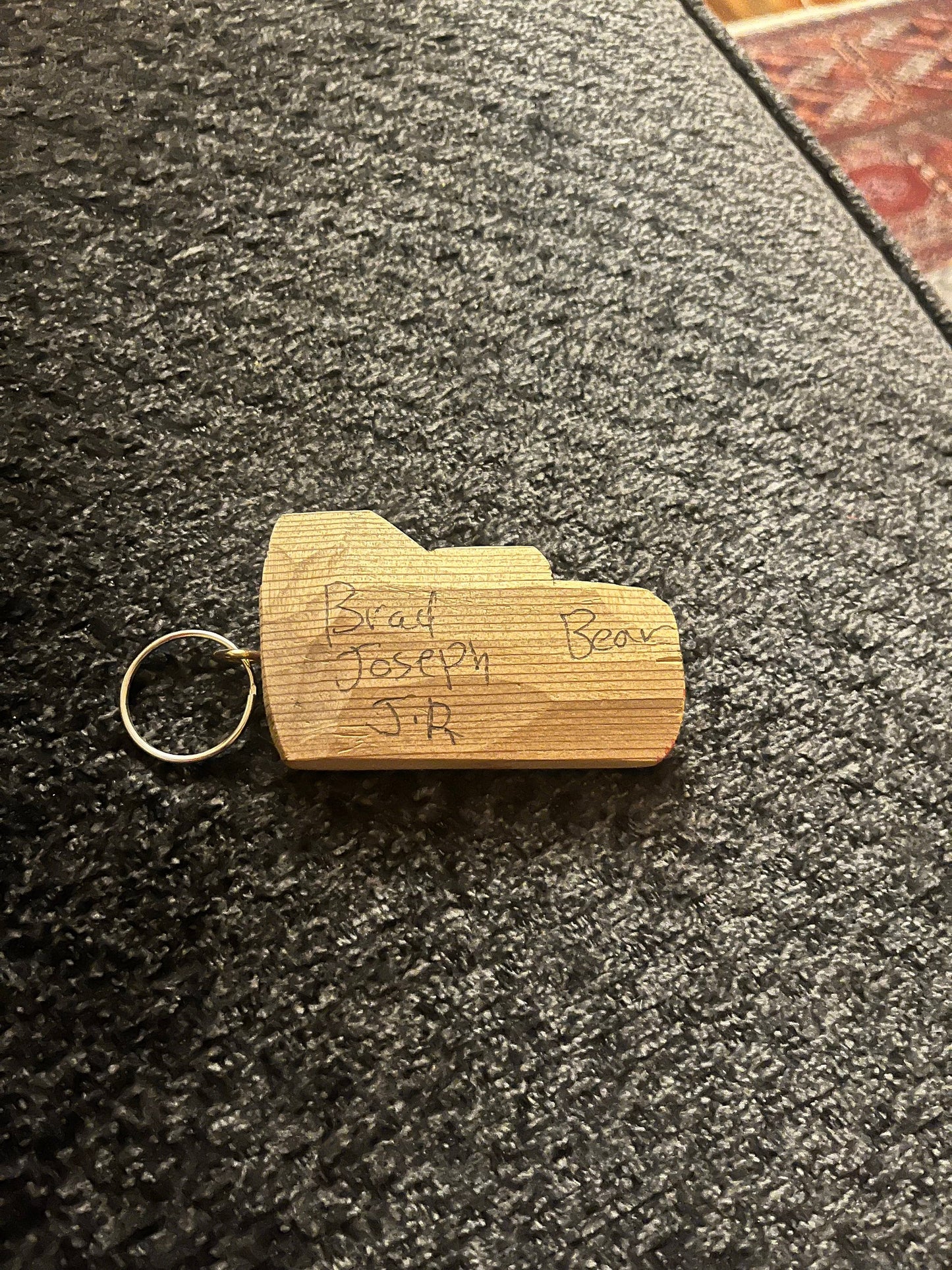 4 inch Indigenous First Nations pacific northwest coast bear keychain carved and painted by Brad Joseph jr great gift good value