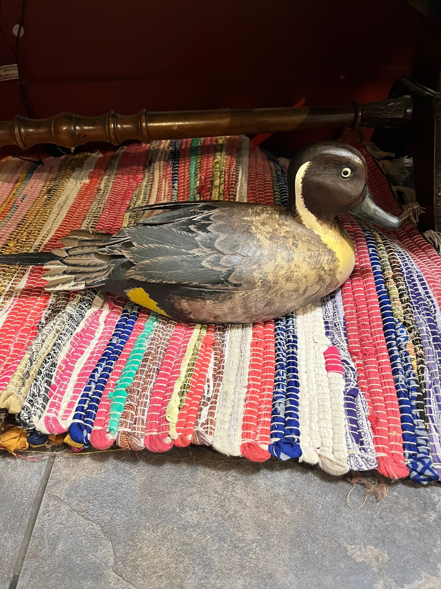Stunning 17 x 5 x 7“ high signed Canadian hand carved pintail duck great detail and condition fabulous decor or gift