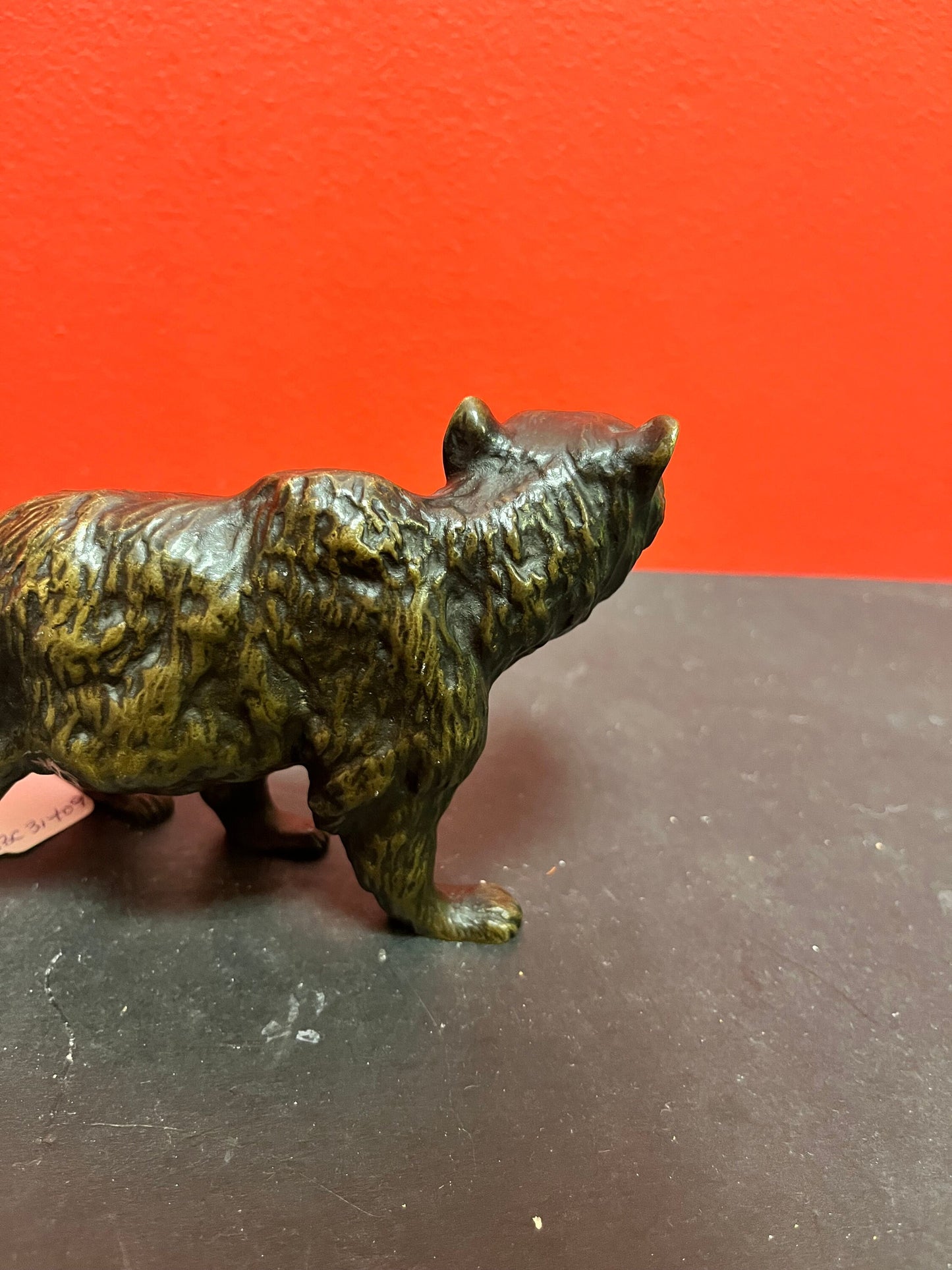 Incredibly detailed antique 6 x 4 high bronze bear wow