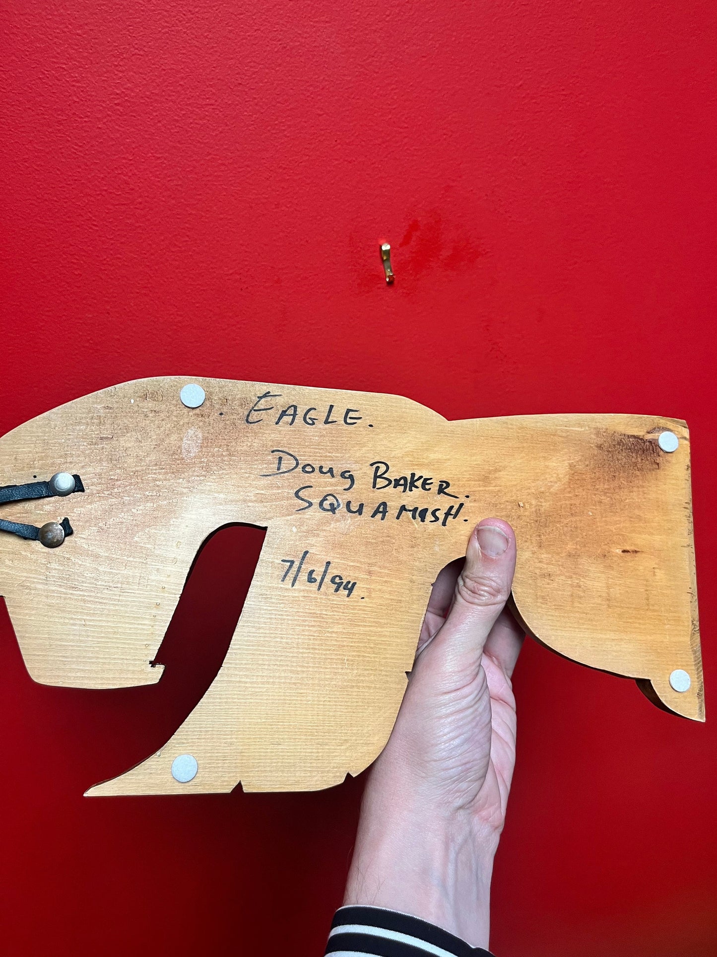 Lovely signed 14 x 8 wide Doug Baker Eagle indigenous first nations Pacific Northwest Coast