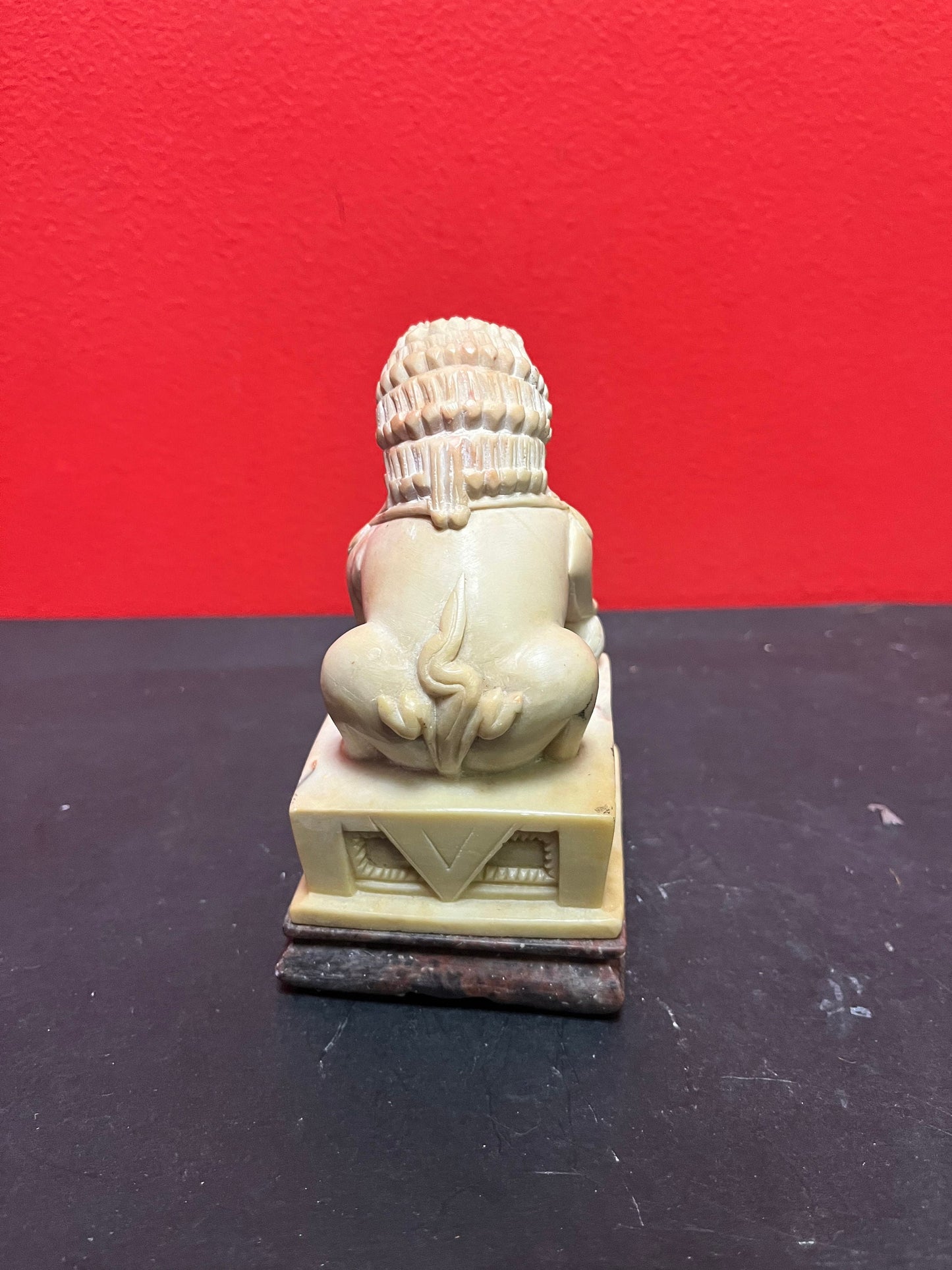 5 inch tall, Asian Chinese soapstone foo dog great condition