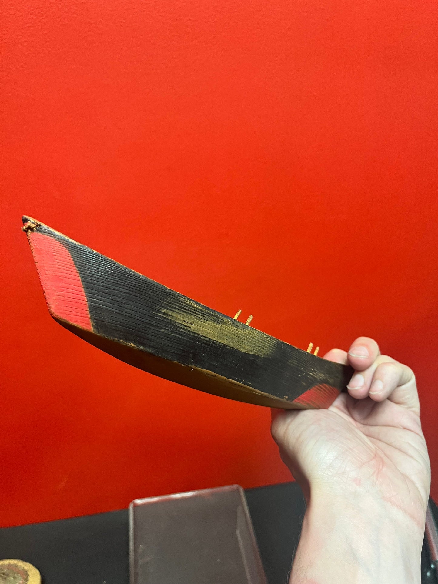 Lovely 10 x 3 indigenous first nations Pacific northwest Coast primitive Canoe wonderfully simple and authentic