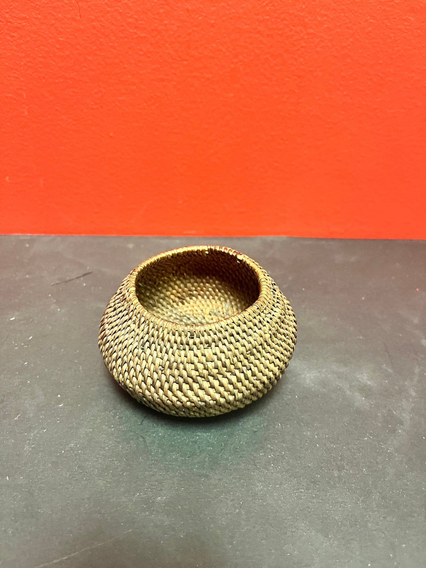 Small 2 x 2 antique unique indigenous first nations Canadian basket great value