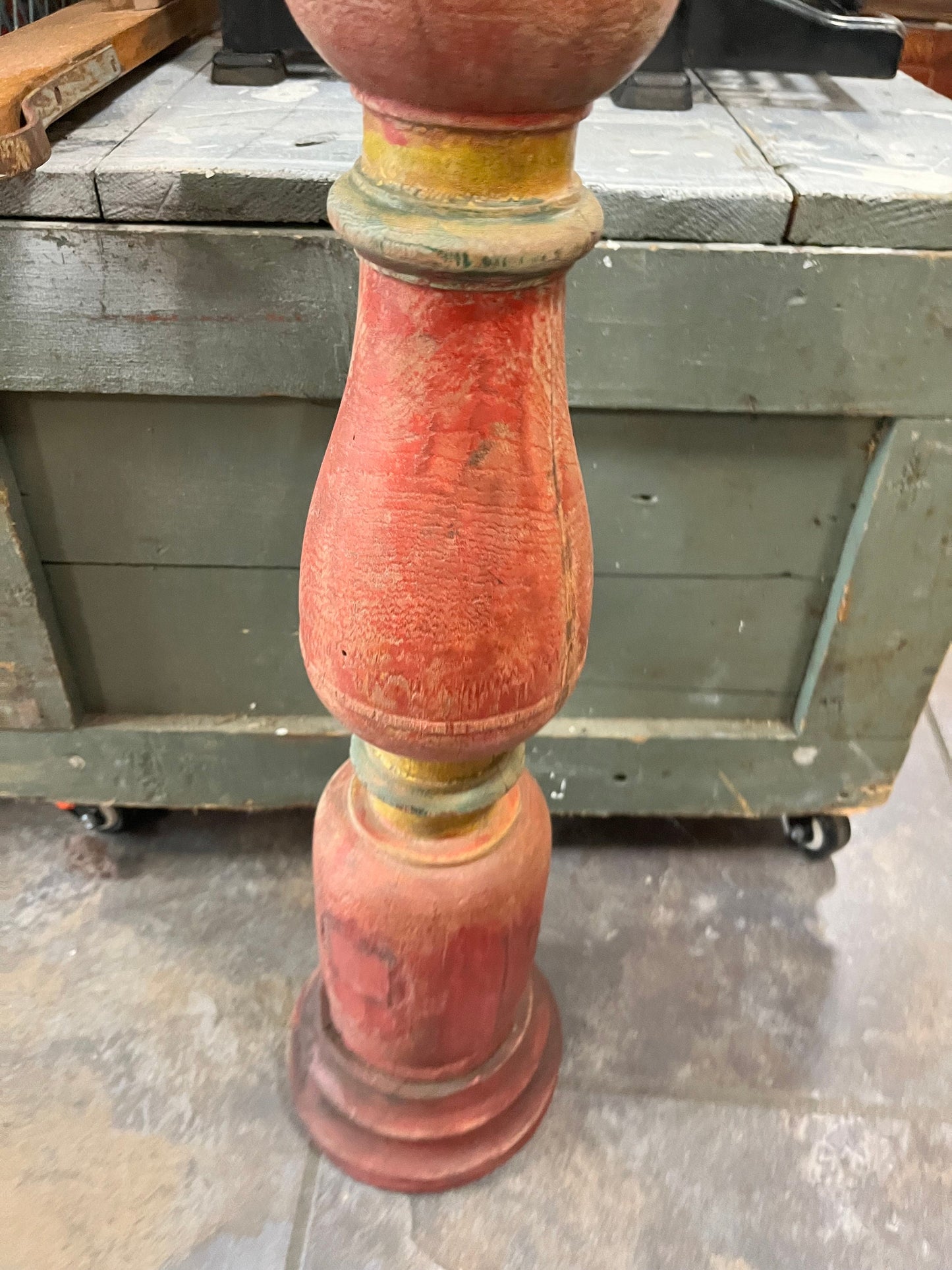 An Absolutely stunning 28 inch tall, antique European architectural wood candlestick amazing