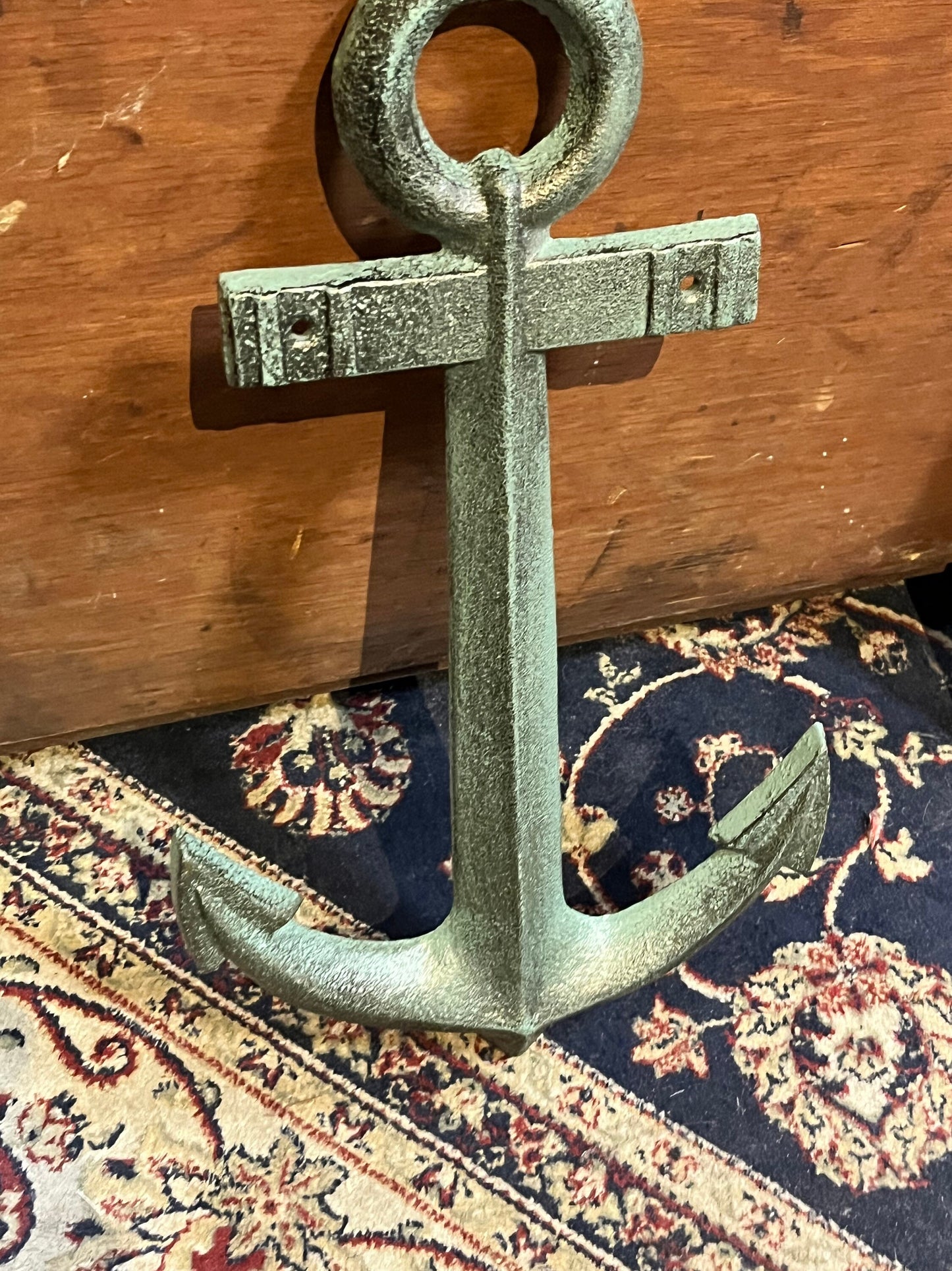 Very cool 14 x 8 heavy cast metal ship anchor plaque needs screws and great nautical decor perfect gift