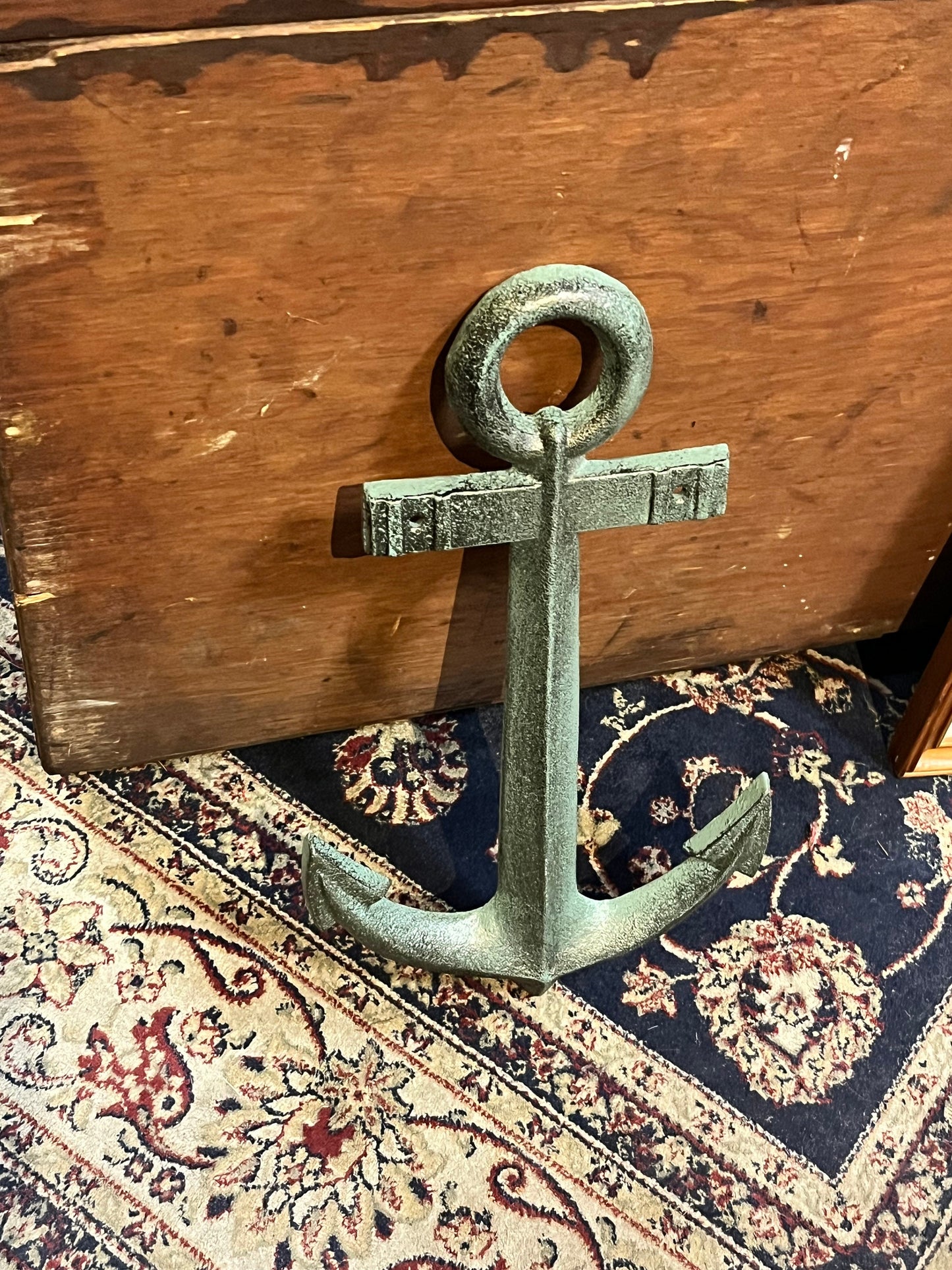 Very cool 14 x 8 heavy cast metal ship anchor plaque needs screws and great nautical decor perfect gift