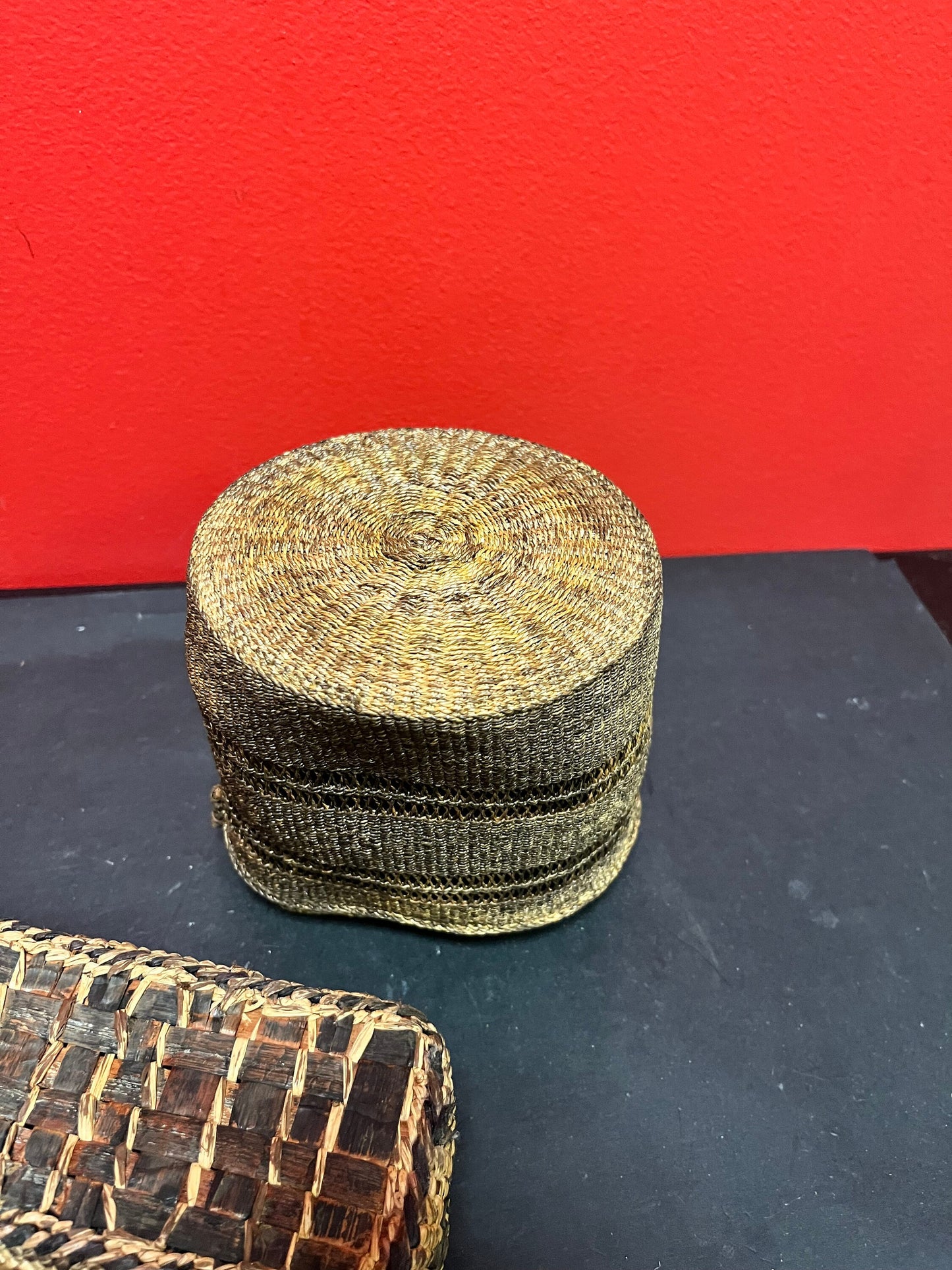 Two Canadian indigenous first nations Baskets 8 and 5 inches as is condition, but nice decorative pieces great value
