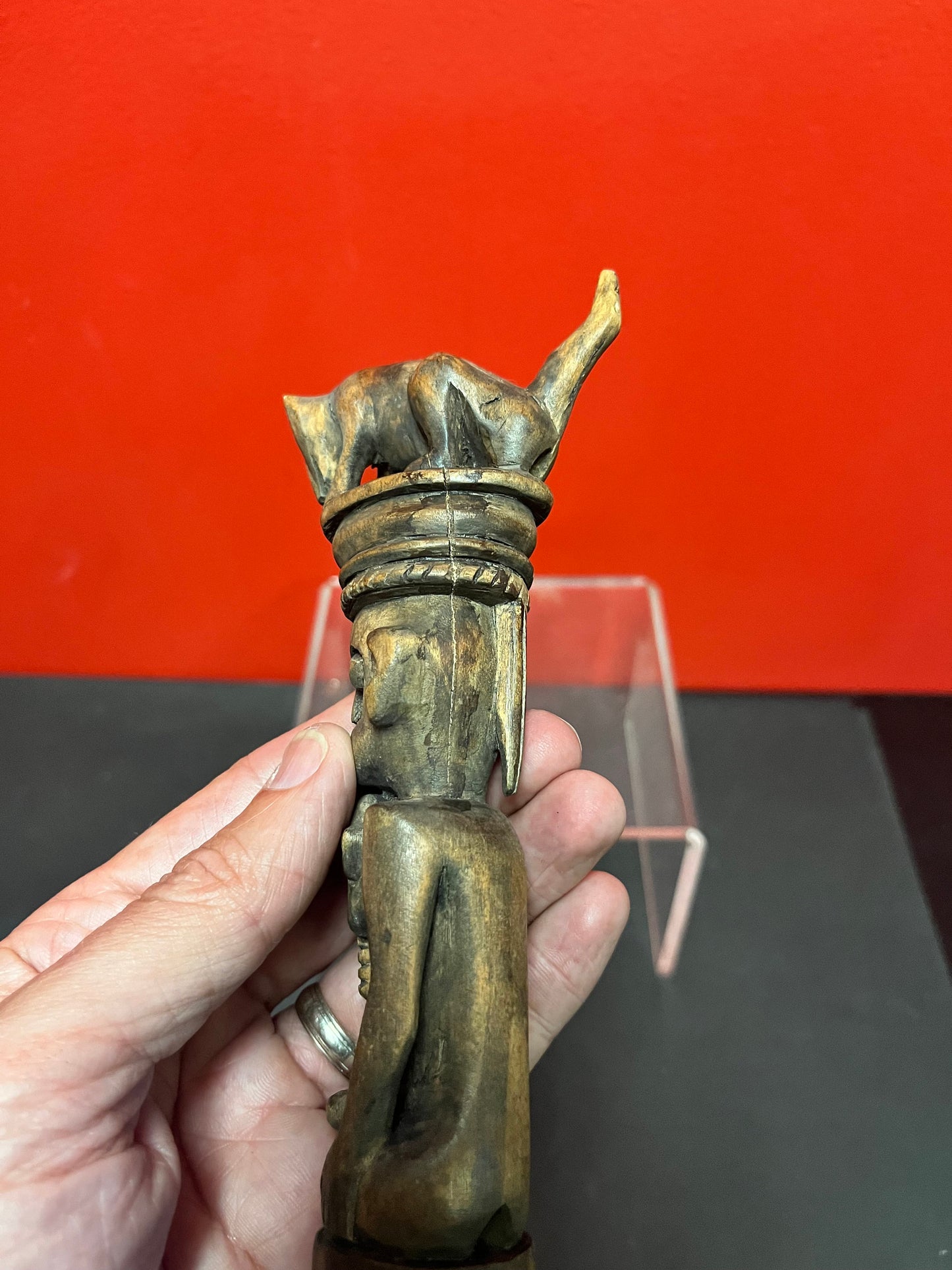 A Seriously ancient 7 inch African statue with great imagery good condition for age and amazing detail