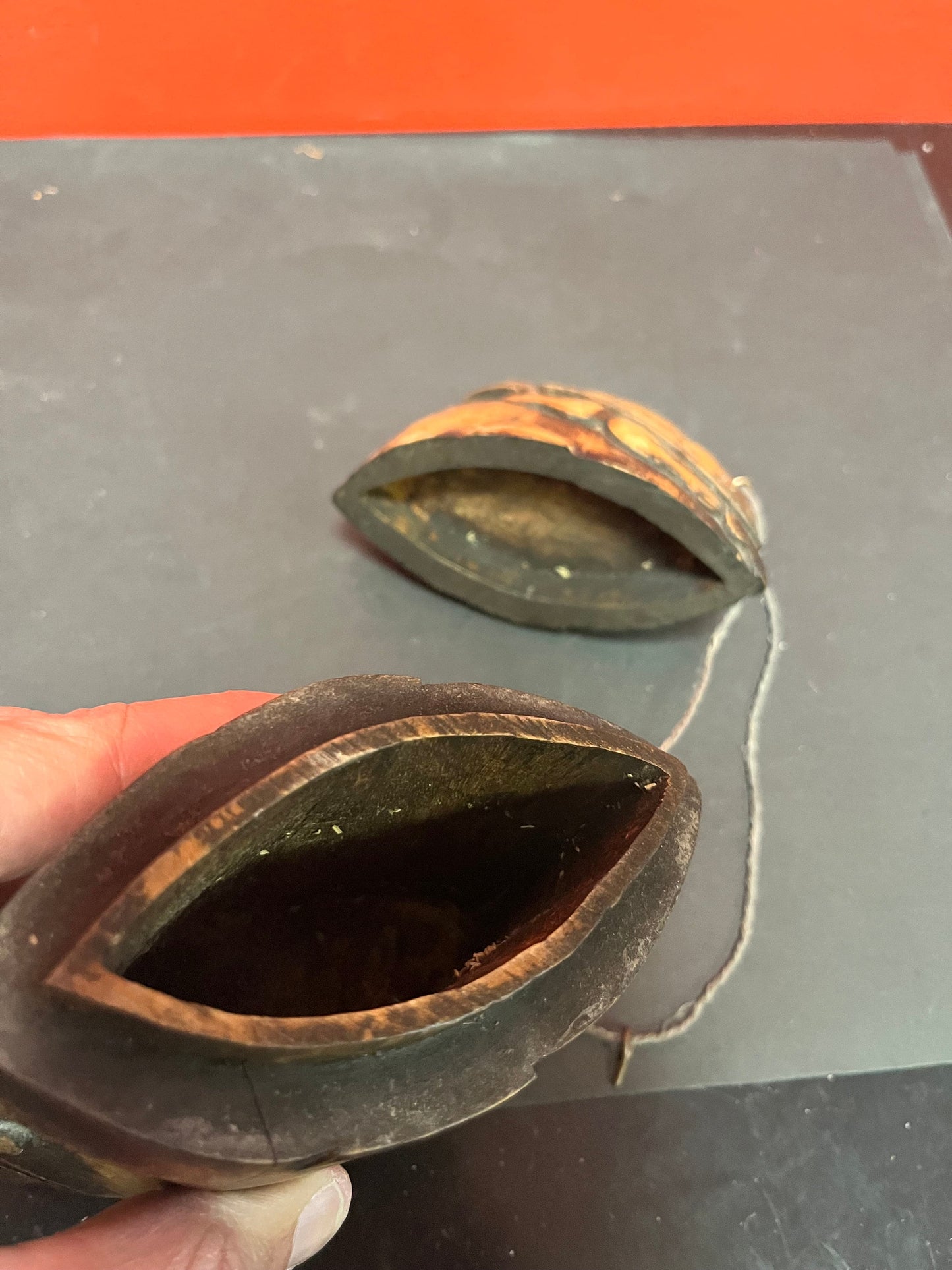 Older cool 8 inch tall oceanic wood box great detail and probably for medicine wow