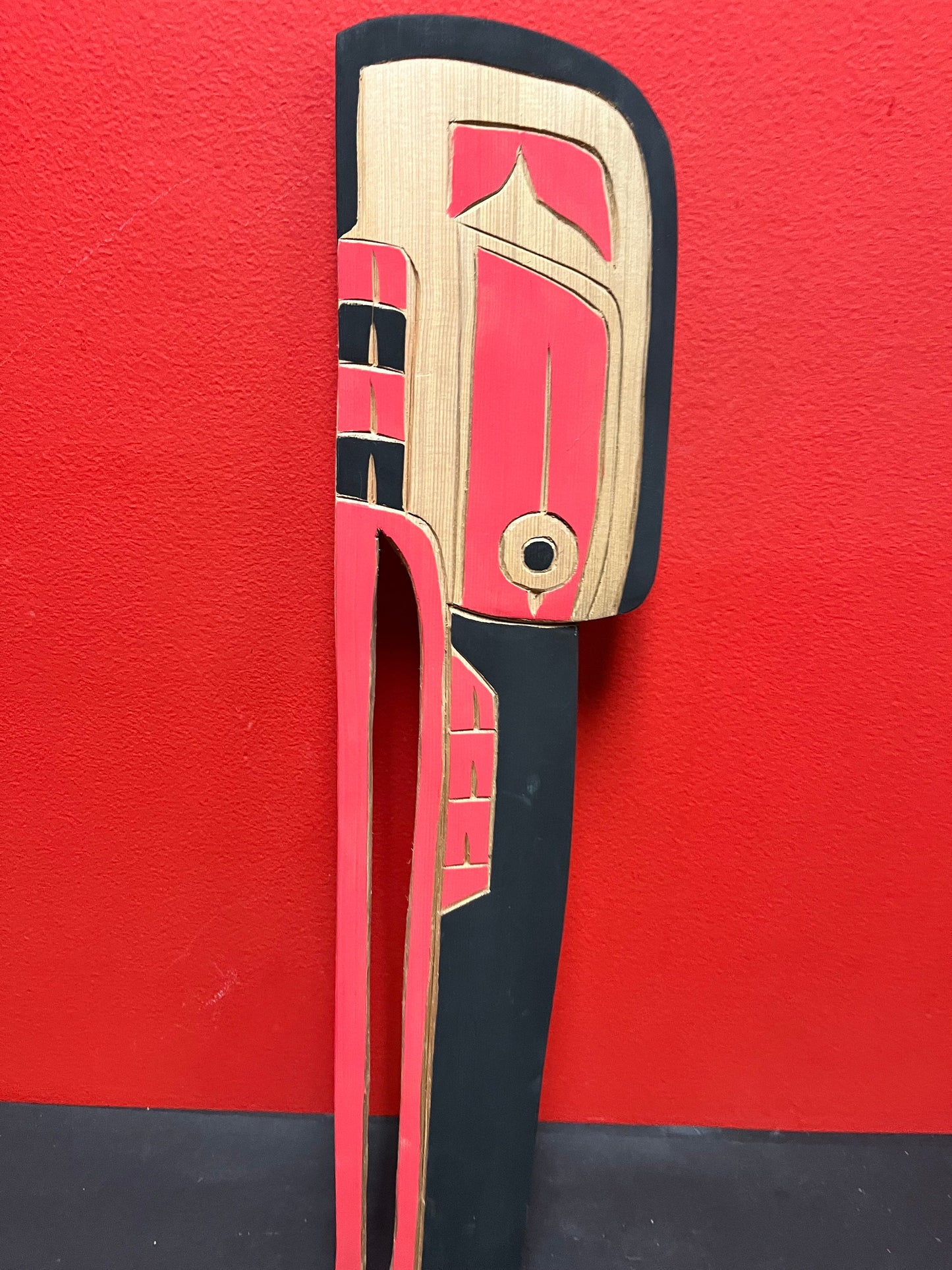 Beautiful 20 x 5 indigenous first nations specific northwest Eagle plaque by Brad Joseph Junior signed and great detail needs a hanger