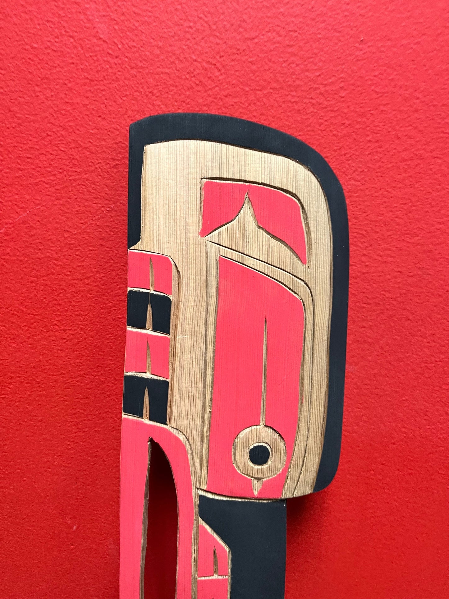 Beautiful 20 x 5 indigenous first nations specific northwest Eagle plaque by Brad Joseph Junior  signed and great detail  needs a hanger