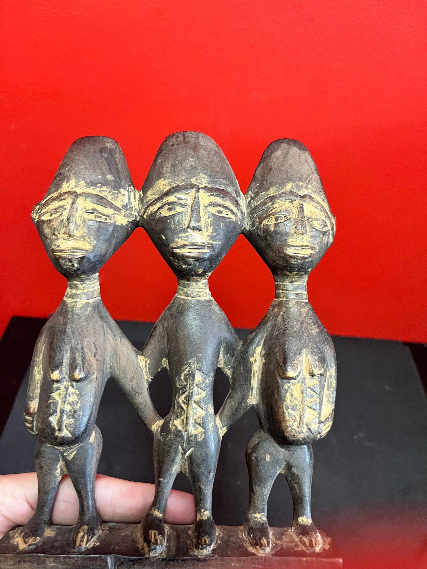 A Sensational 18 inch long 19 century Ashanti womens ceremonial headdress comb Fabulous African history piece