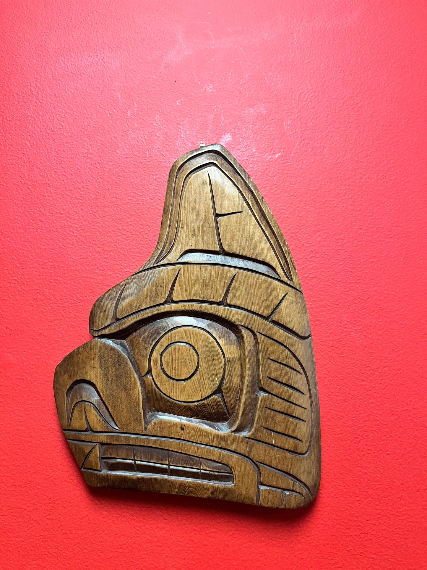 12 x 8 wide bear plaque by Albert Bruce   intense detail - 1st nations Pacific Northwest Coast wow